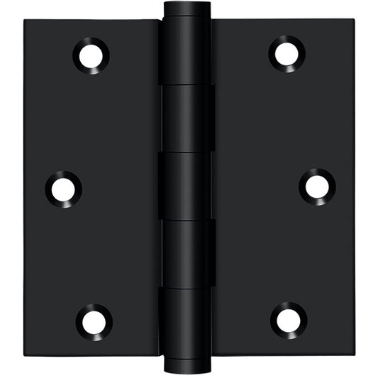 3.5" x SQR Solid Brass Hinge 2/pk - Matte Black