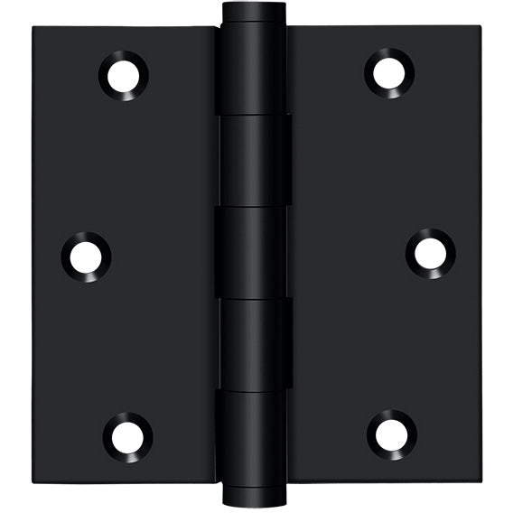 3.5" x SQR Solid Brass Hinge 2/pk - Matte Black