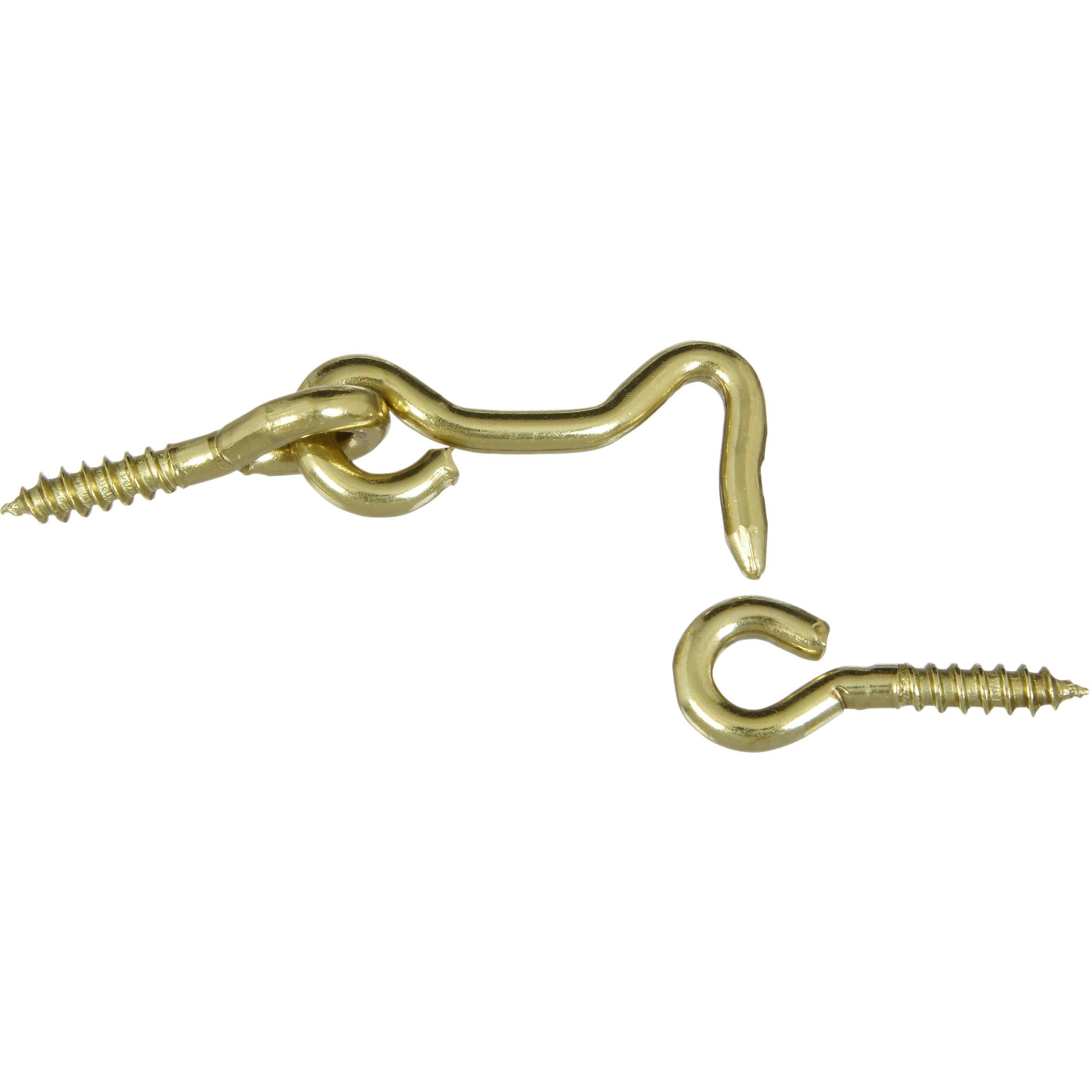 V2001 1-1/2" Hook & Eye 2/pk - Polished Brass