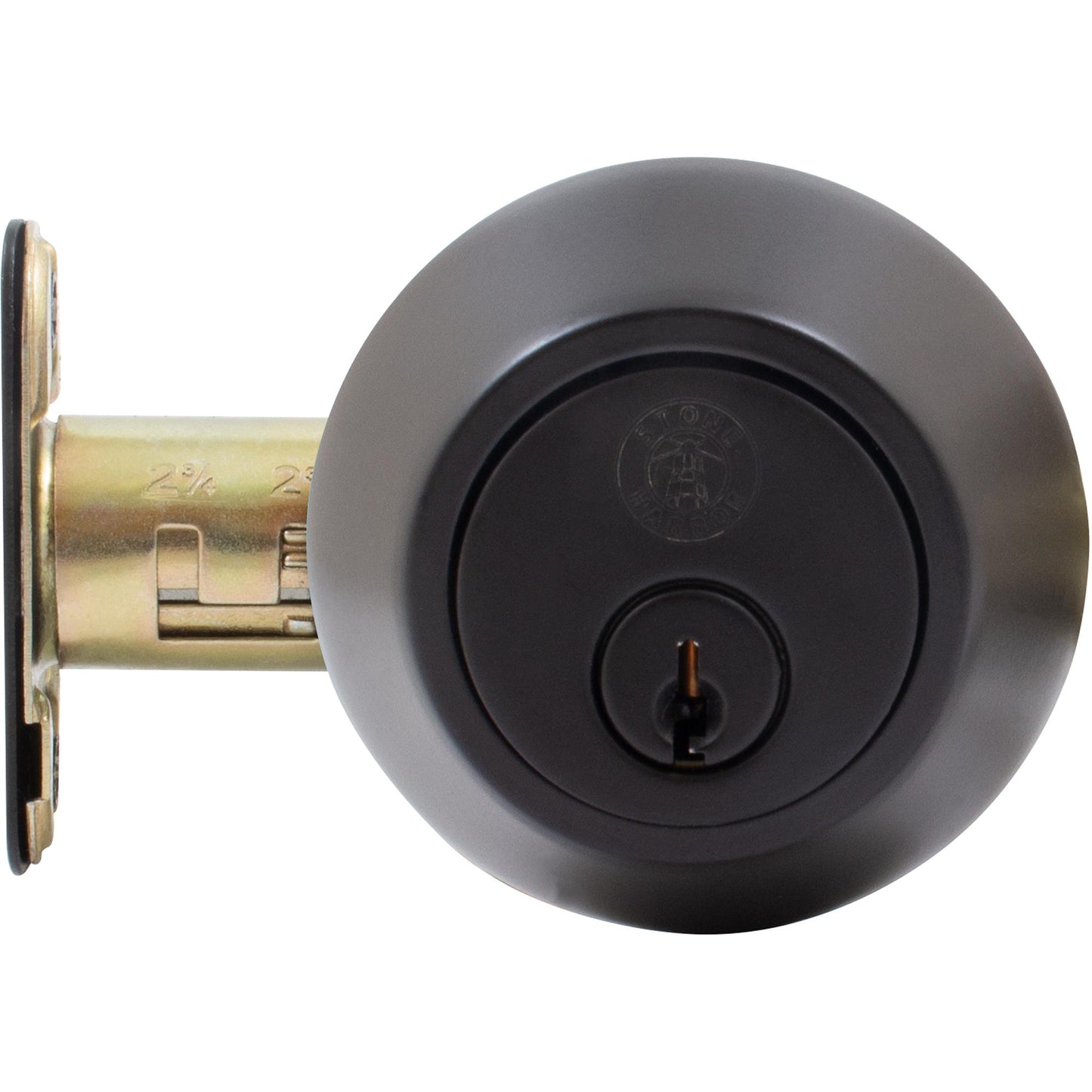 Stone Harbor Hardware Grade 3 Deadbolt, Single Cylinder, KW Keyway, Matte Black