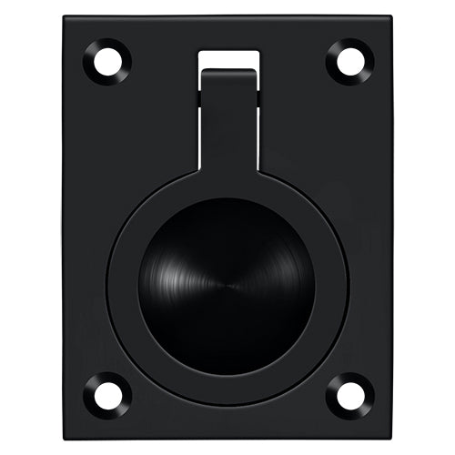 FRP25U19 2-1/2" X 1-7/8" Flush Ring Pull - Matte Black
