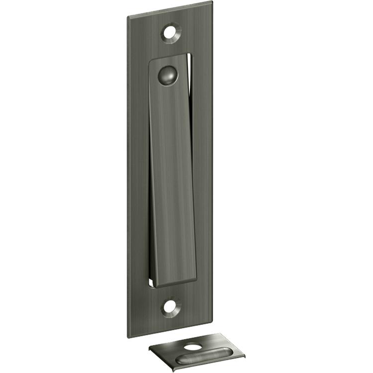 PDB50U15A 4-5/8" Pocket Door Jamb Bolt - Antique Nickel