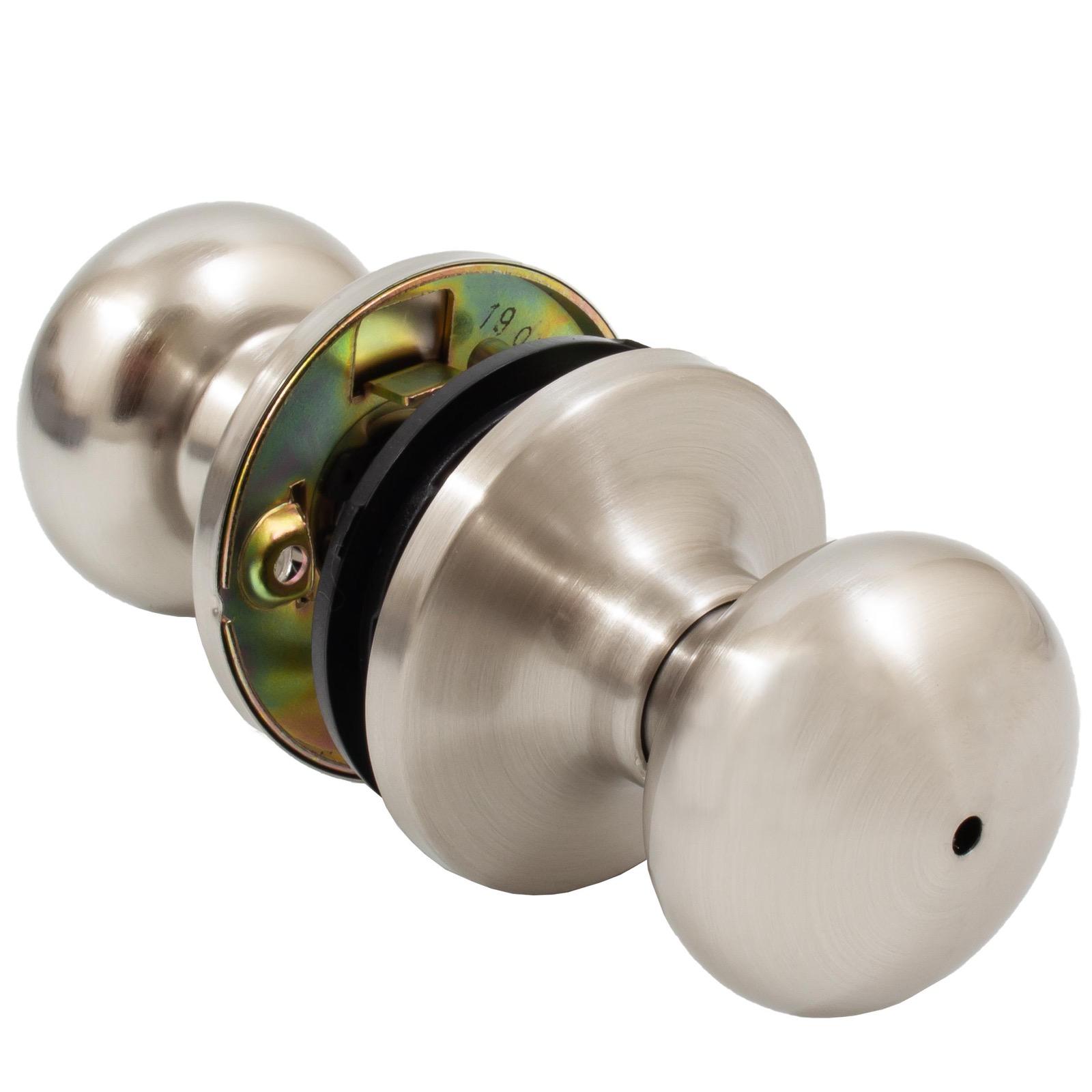 Stone Harbor Hardware Highland Door Knob, Privacy (Bed/Bath) Latch, Satin Nickel