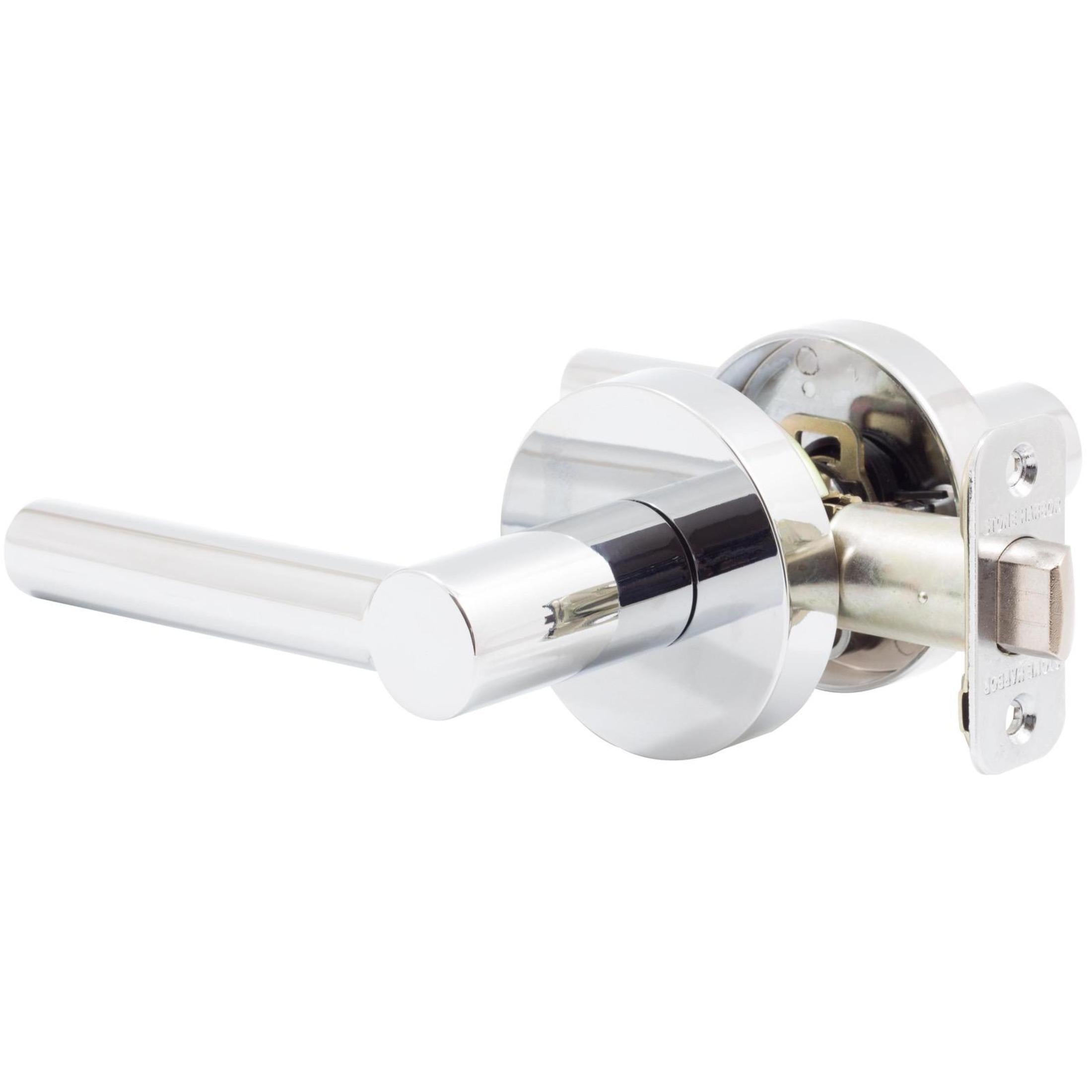 Zurich Door Lever with Round Rosette, Passage (Hall/Closet) Function