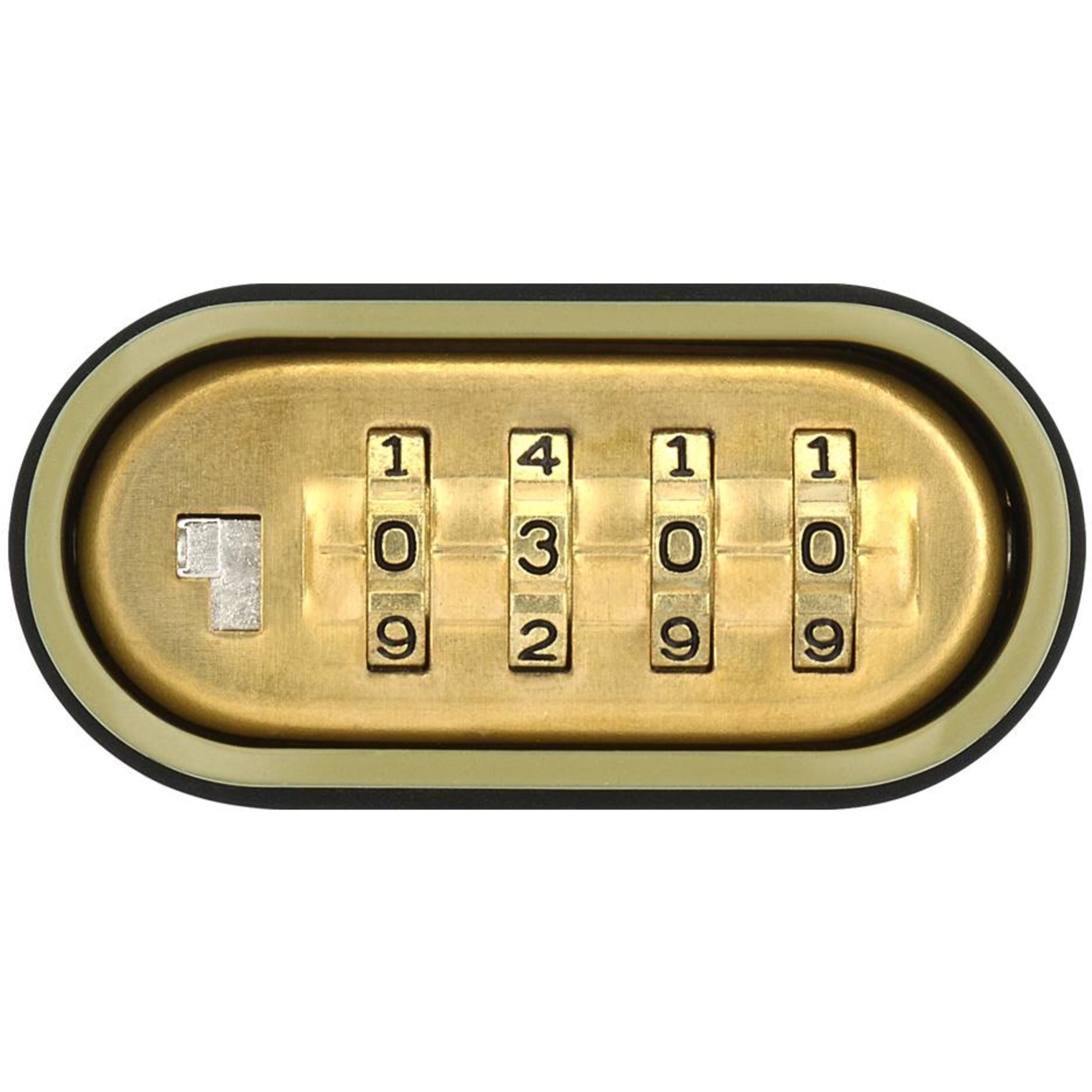 Kwikset 2" Zinc Combination Padlock with 2-1/4" Shackle, Gold
