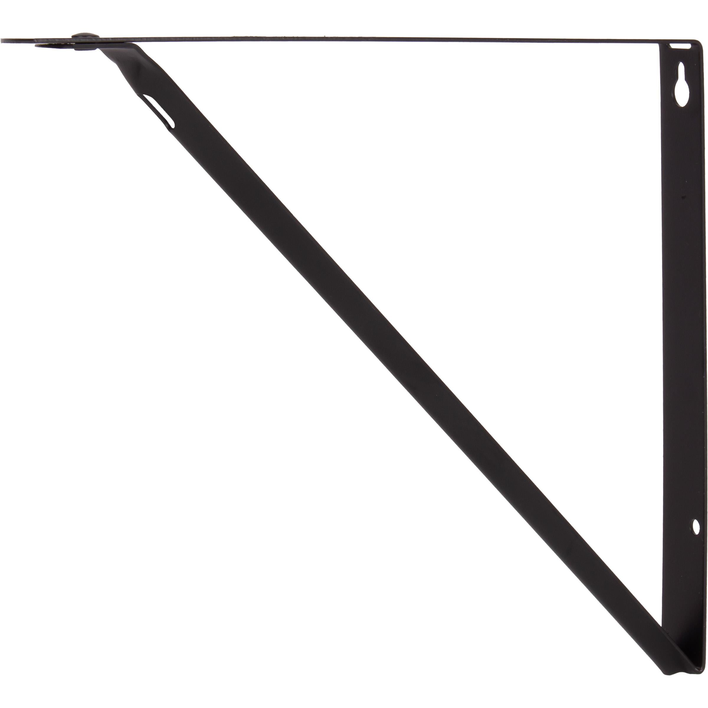 Stone Harbor Hardware Shelf Bracket, Powder Coated, 10-1/4 Inches, Matte Black
