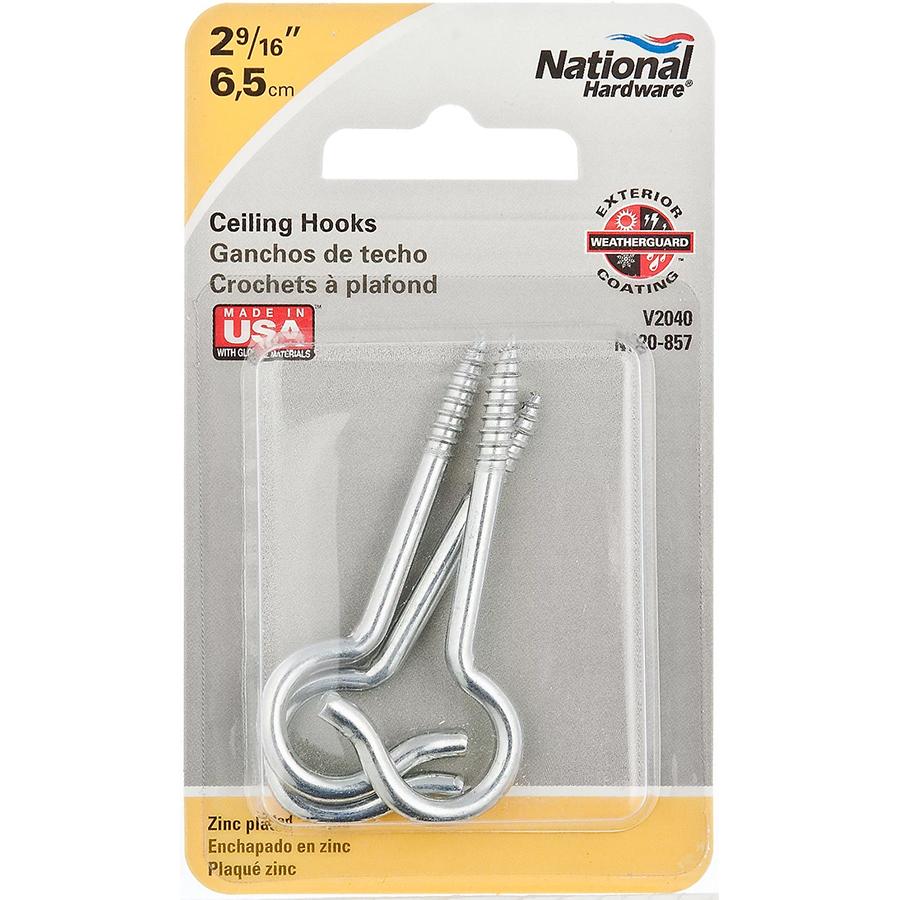 V2040 2-9/16" #8 Ceiling Hook 3/pk - Zinc Plated