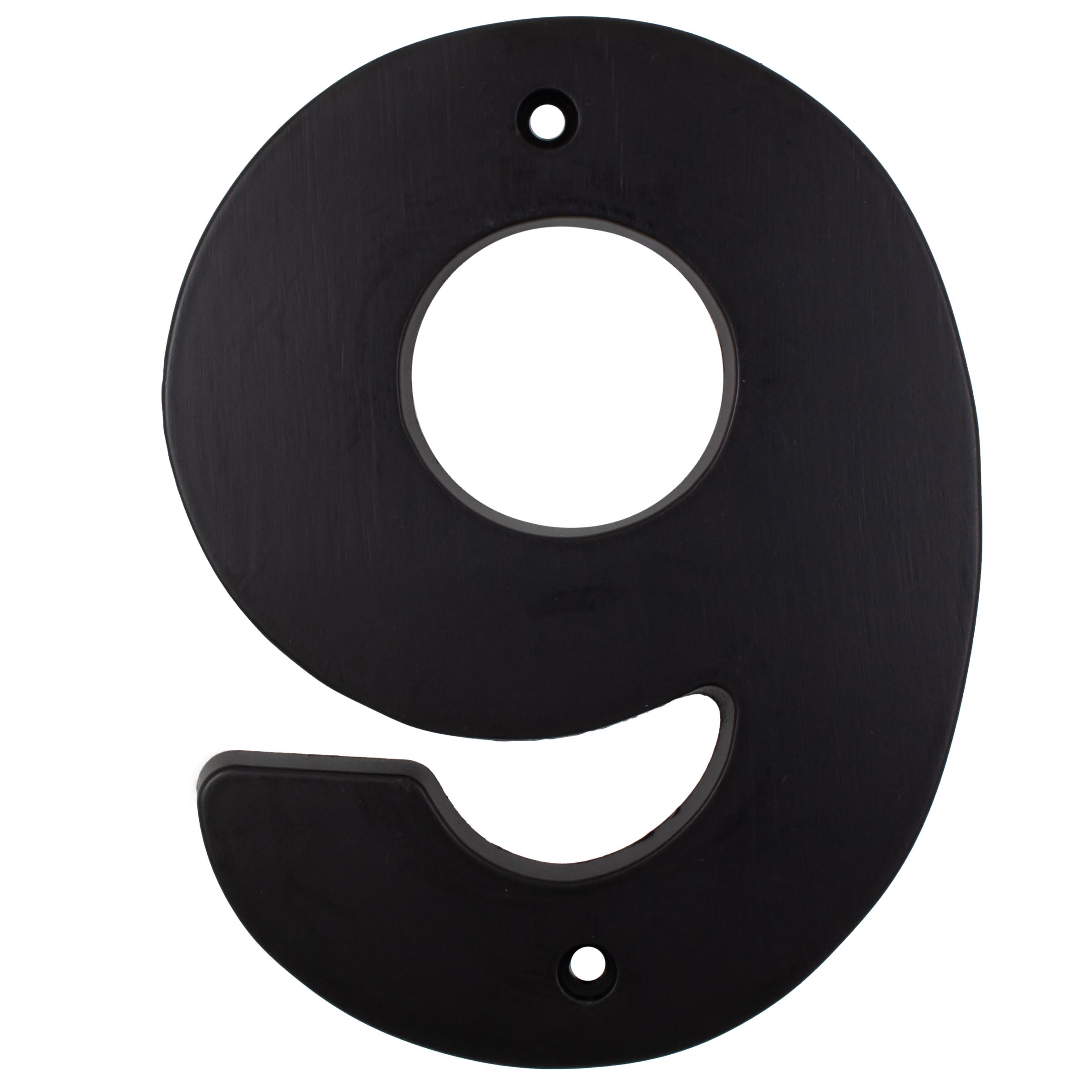 Stone Harbor Hardware Contemporary House Number, #9, 5 Inches, Matte Black