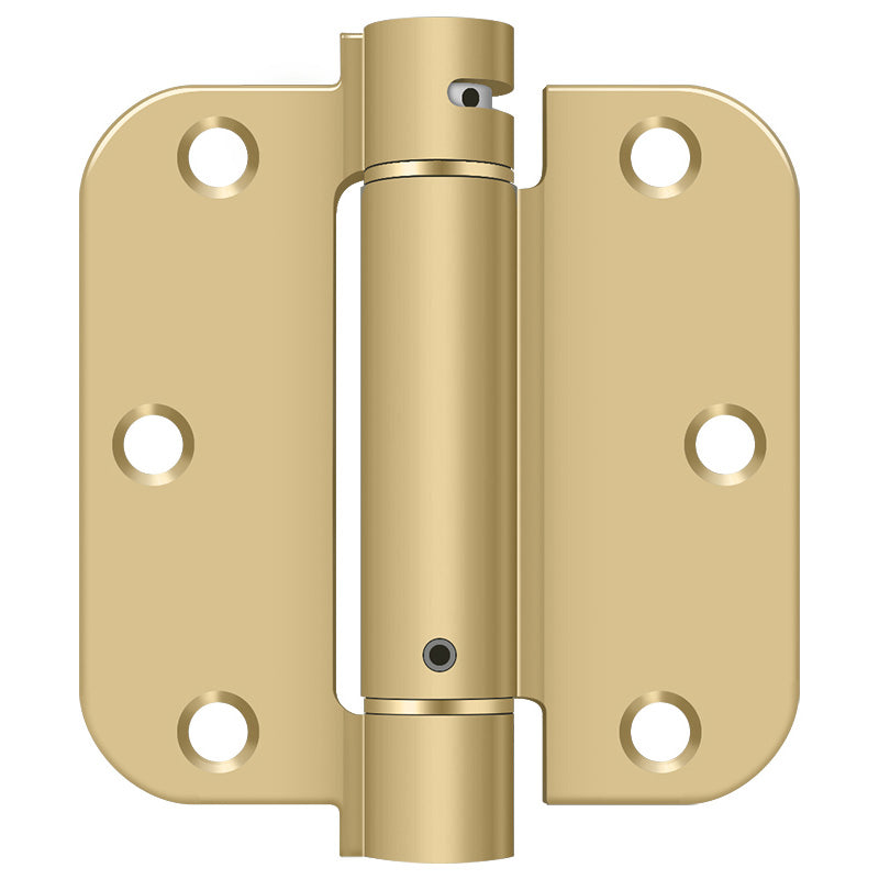 DSH35R54 3-1/2" 5/8R Adjustable Spring Hinge - Satin Brass
