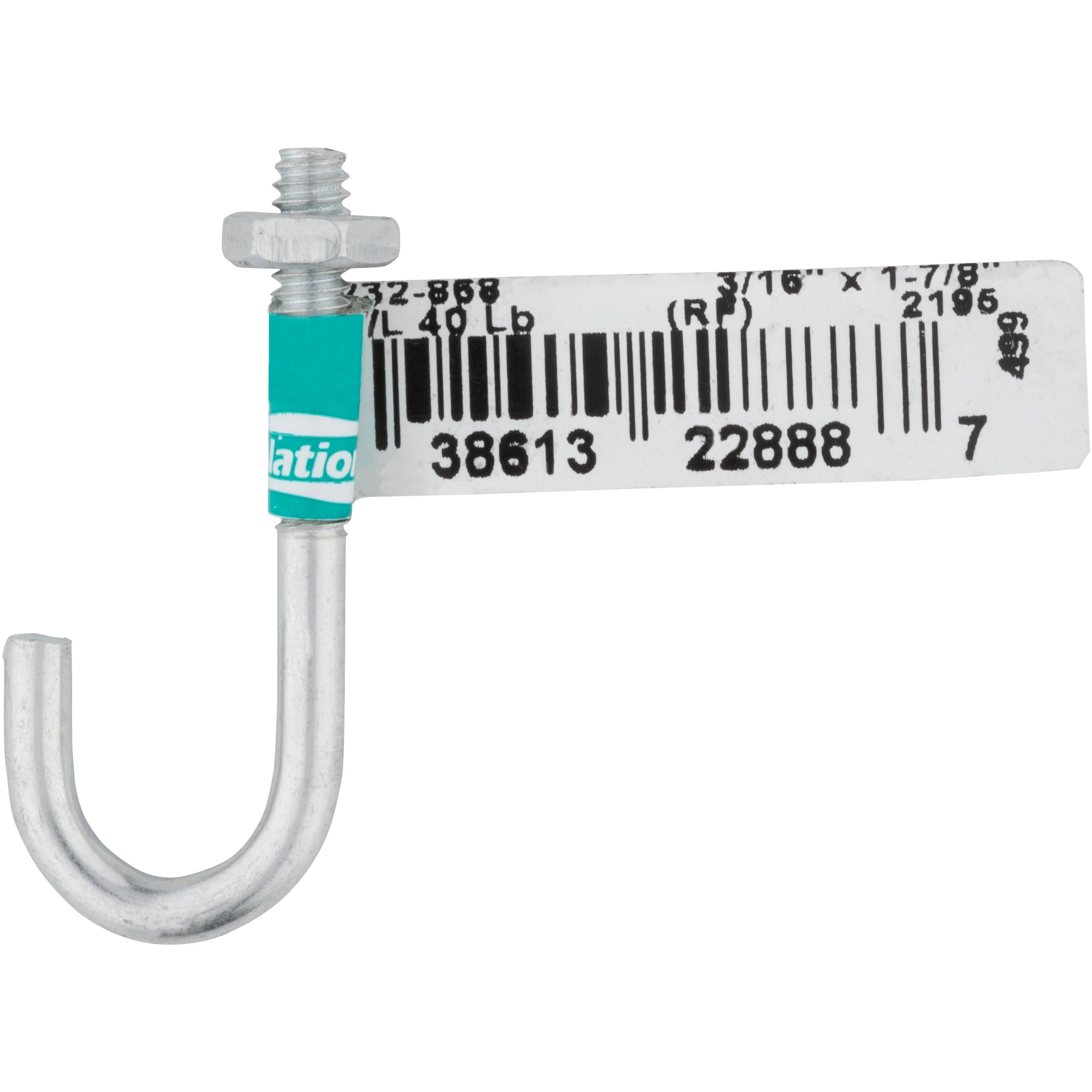 2195BC 3/16" x 1-7/8" J-Bolt - Zinc Plated