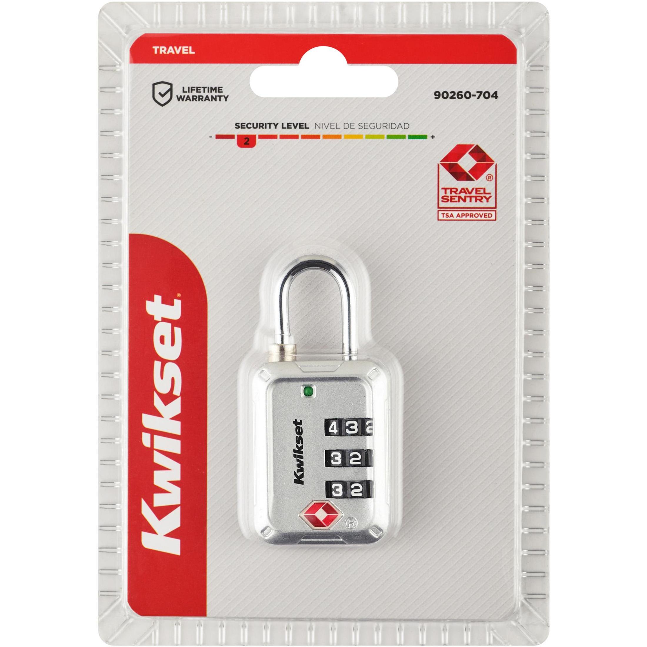 Kwikset 1-3/16" TSA Combination Padlock, Silver