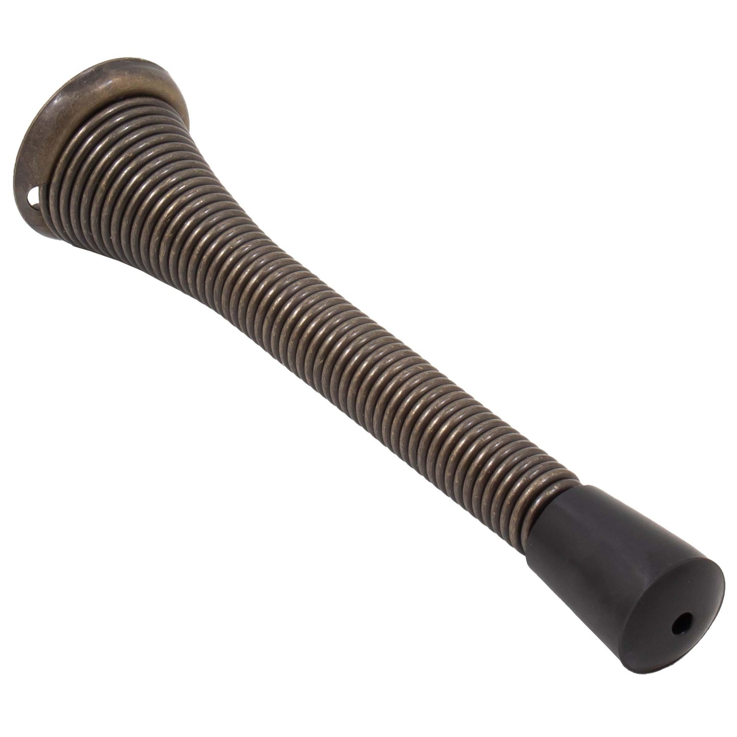 Stone Harbor Hardware Heavy-Duty Spring Door Stop, 4 Inches, Antique Brass