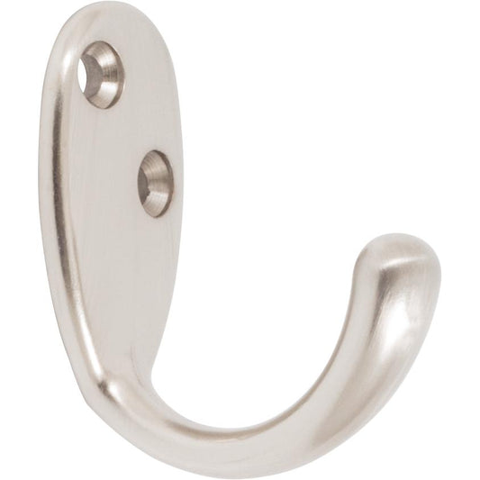 Stone Harbor Hardware Single Robe Hook, 1-15/16" High, 1-5/8" Projection, Satin Nickel