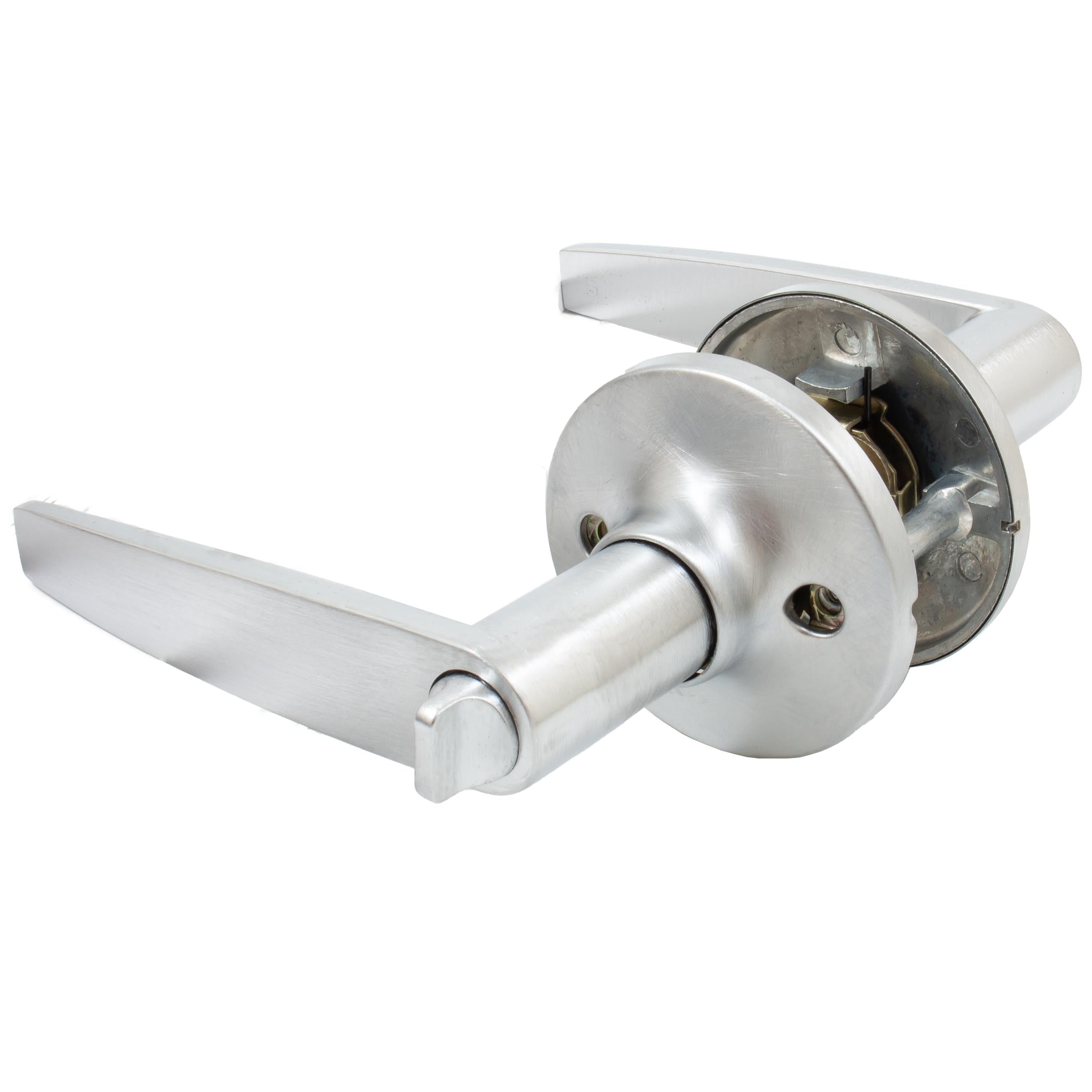 Stone Harbor Hardware Tucson Door Lever, Privacy (Bed/Bath) Latch, Satin Chrome