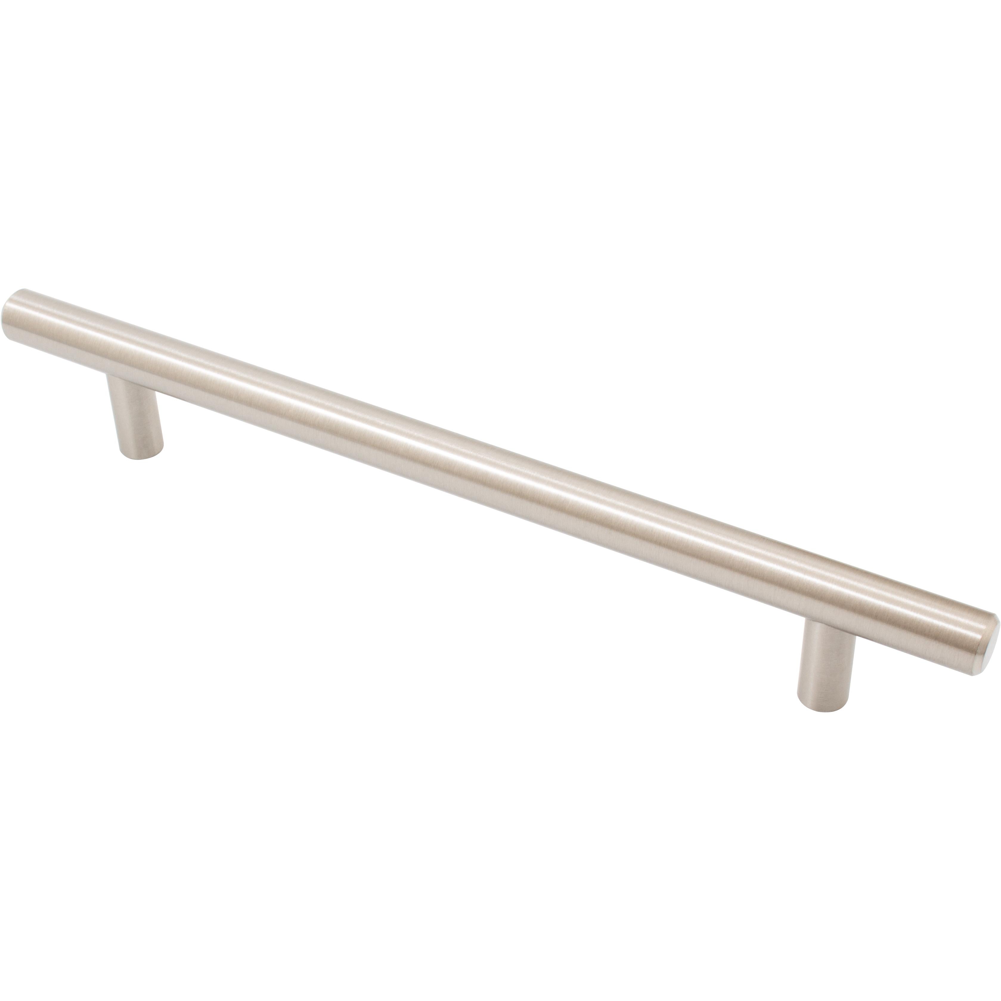 Stone Harbor Hardware Bar Cabinet Pull, 160 Millimeters, 220mm Overall Length, Satin Nickel