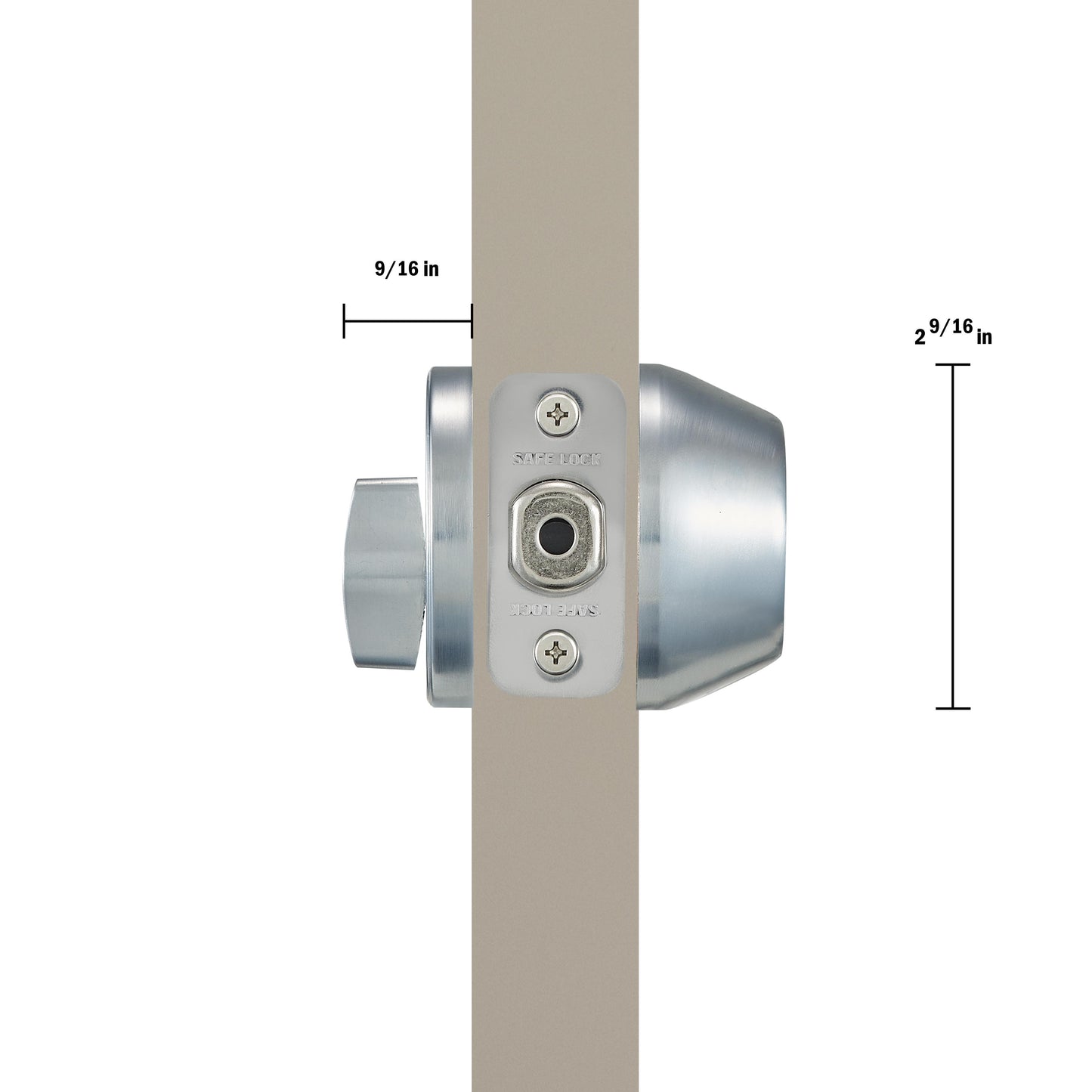 SD9100 26D 4AL RCS K3 1-Cyl Deadbolt - Satin Chrome