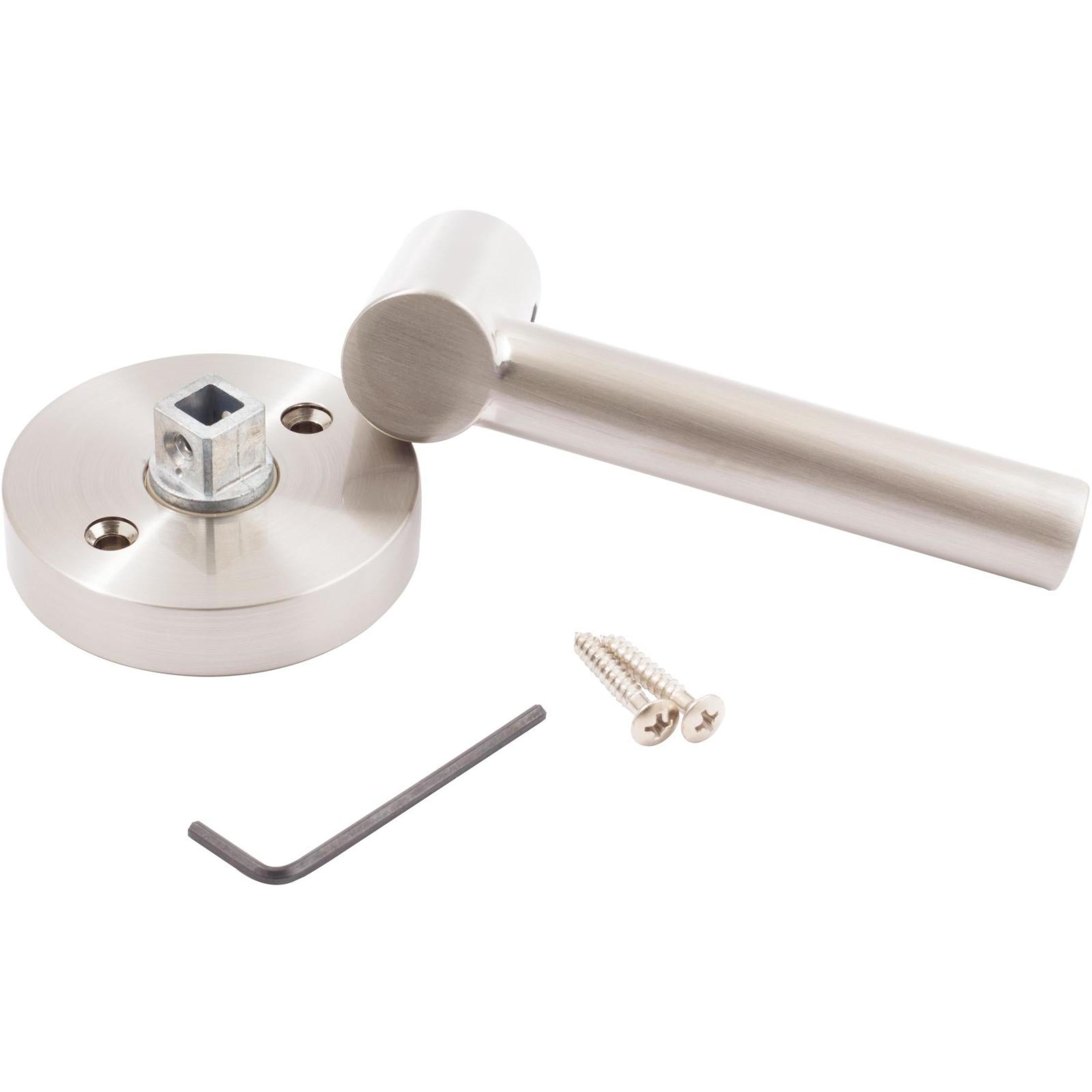 Zurich Door Lever with Round Rosette, Dummy (Non-Turning) Function