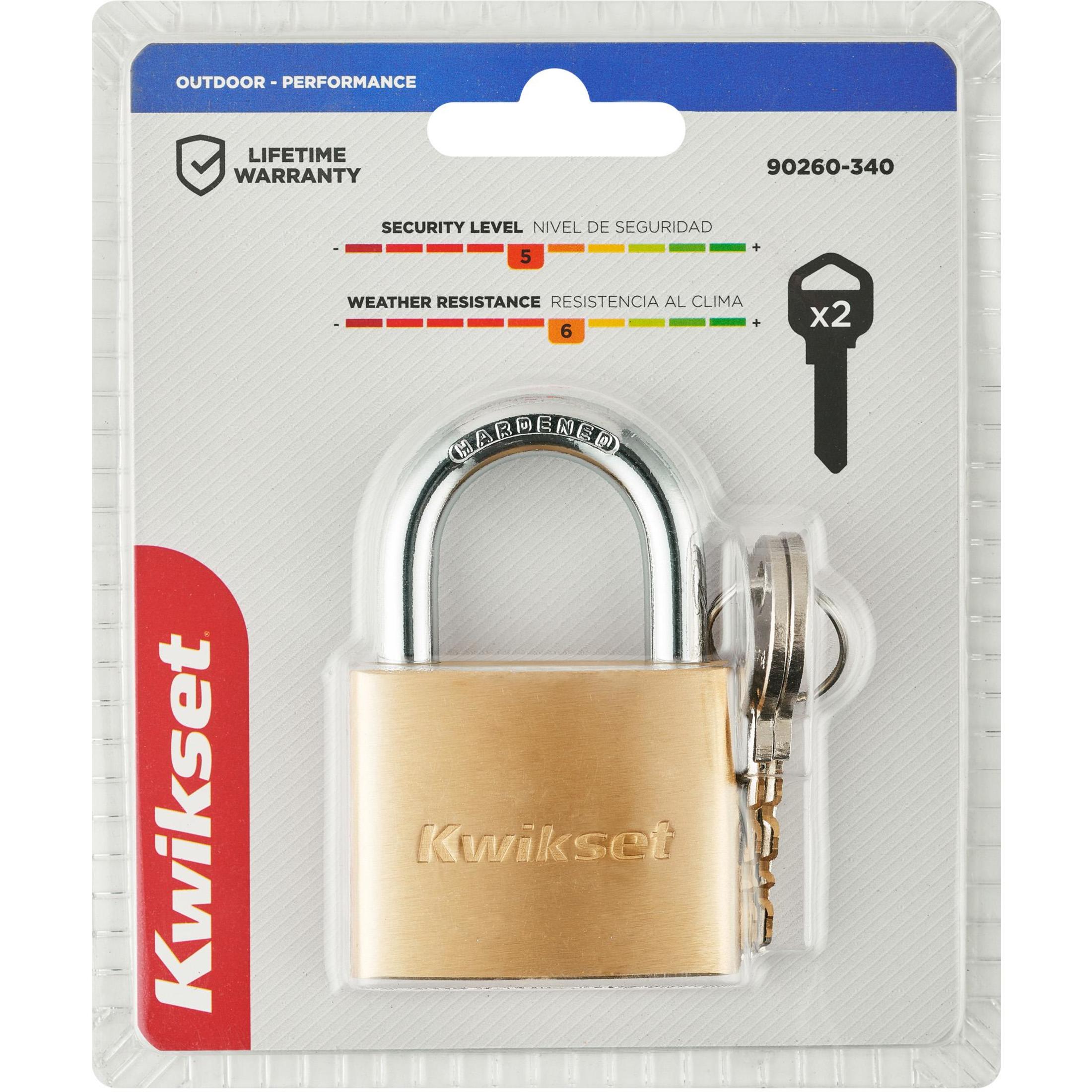 Kwikset 2" Brass Padlock with 1" Shackle