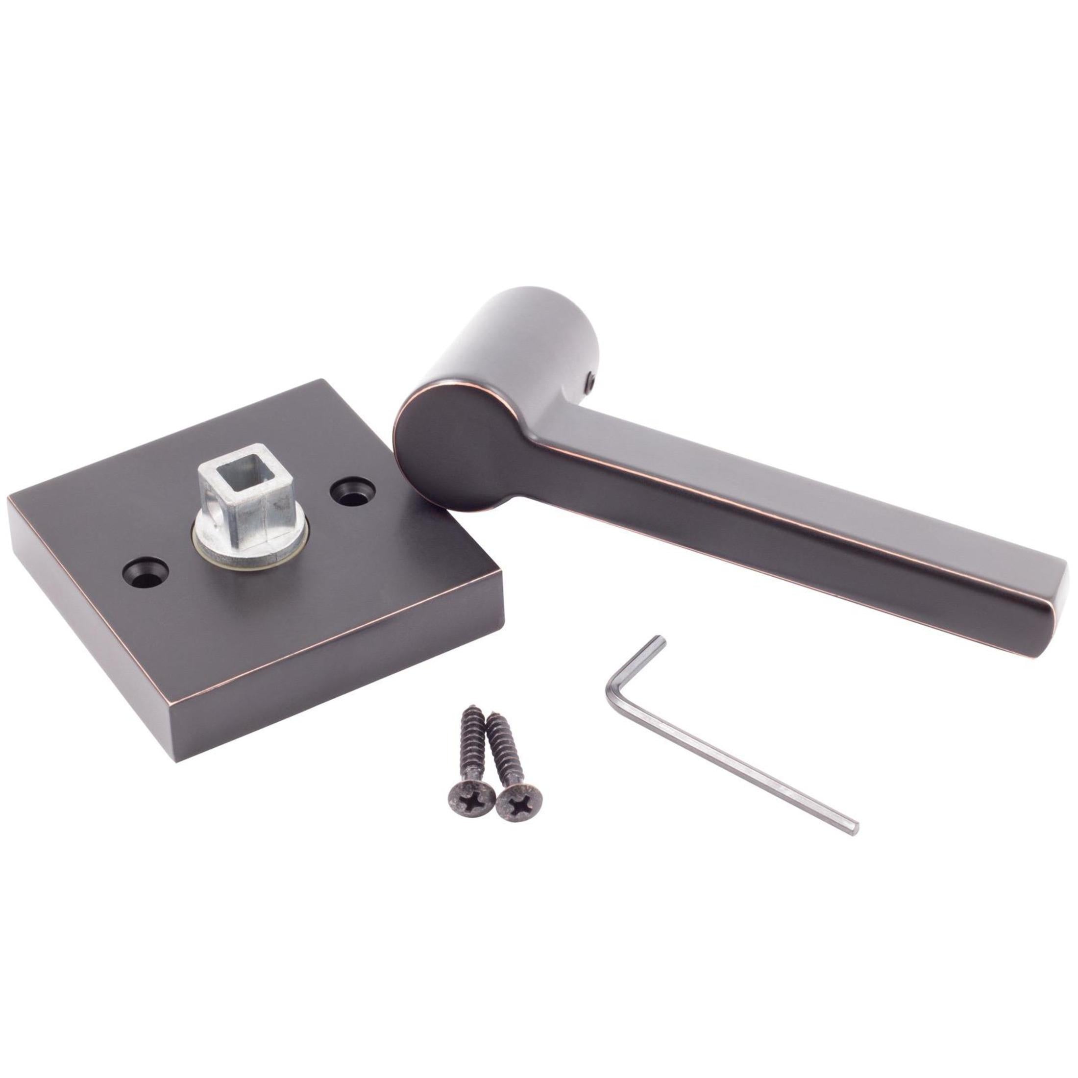 Vienna Door Lever with Square Rosette, Dummy (Non-Turning) Function