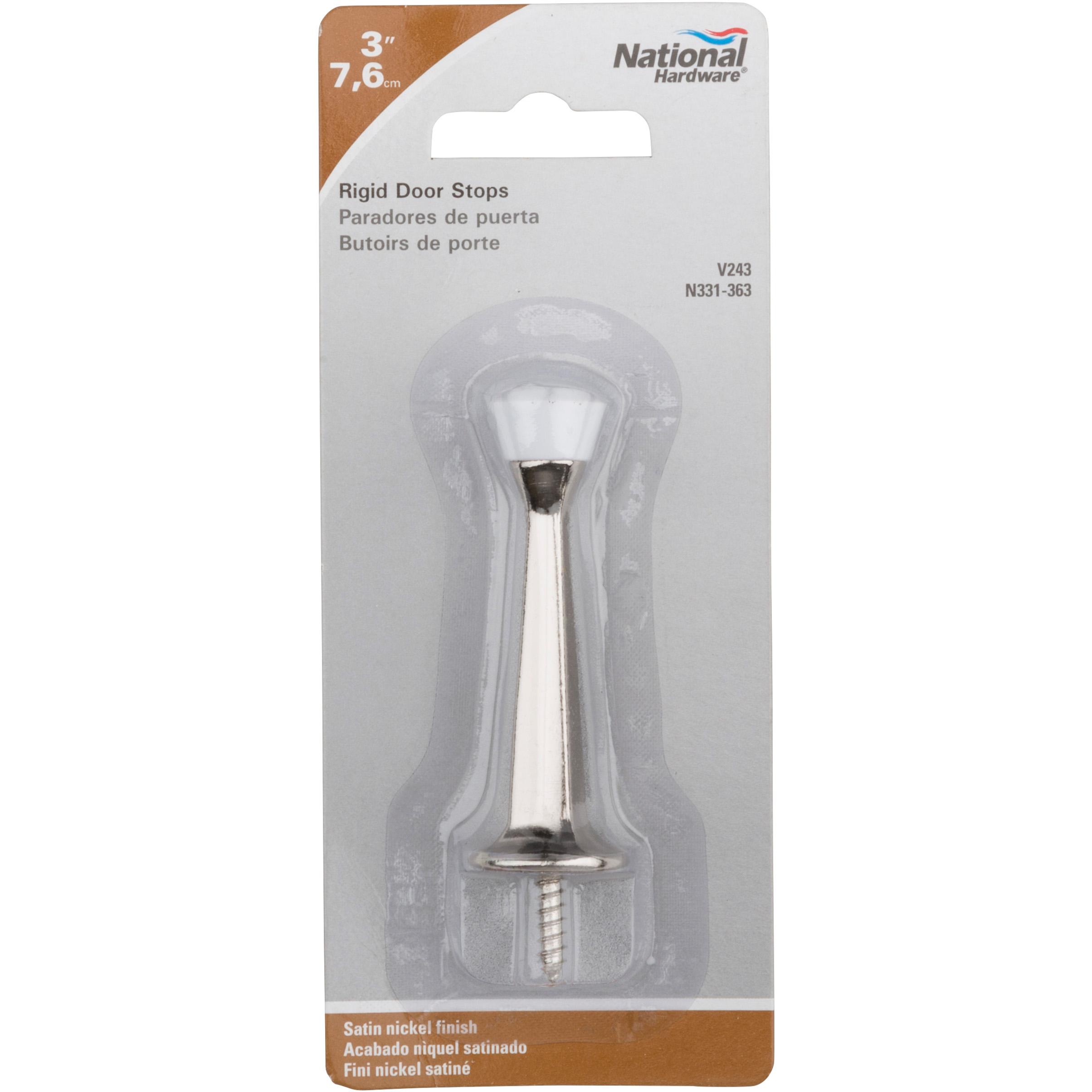 V243 3" Rigid Door Stop - Satin Nickel