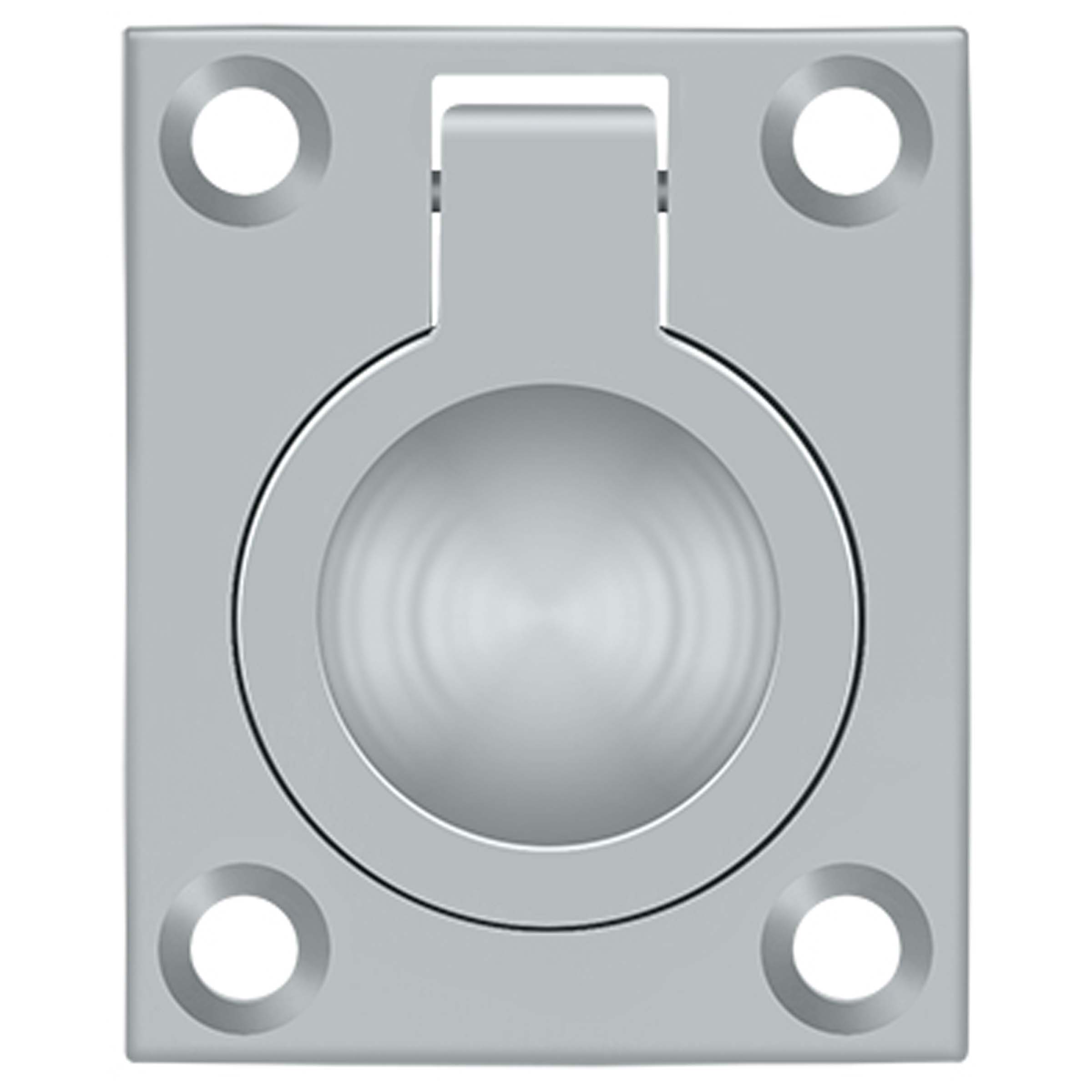 Deltana FRP175U26D 1 3/4-Inch x 1 3/8-Inch Solid Brass Flush Ring Pull