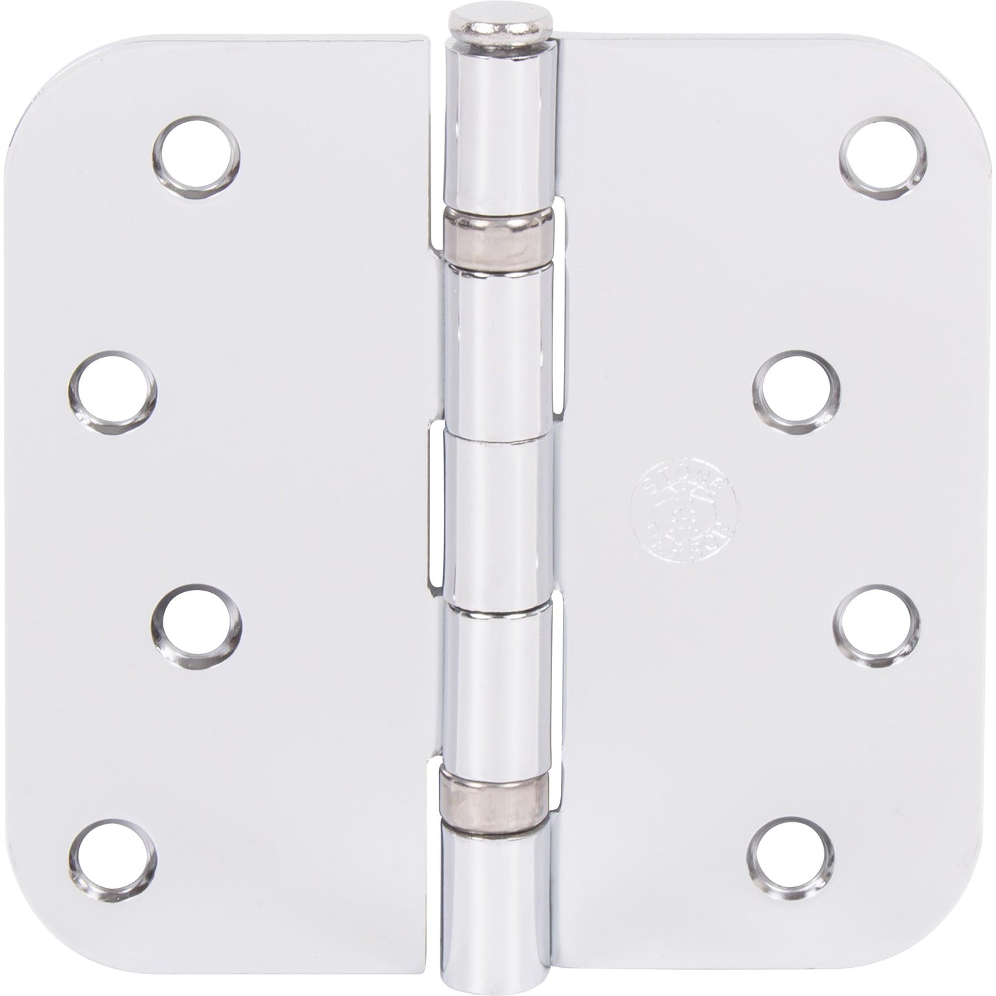 Stone Harbor Hardware 4" Ball-Bearing Door Hinges, 5/8" Radius Corner, Polished Chrome, 2-Pack
