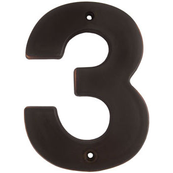 Stone Harbor Hardware Contemporary House Number, #3, 5 Inches, Vintage Bronze