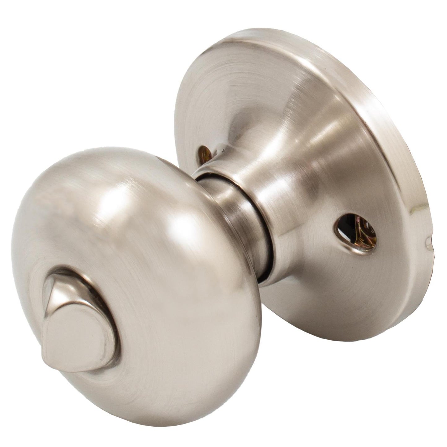 Stone Harbor Hardware Highland Door Knob, Privacy (Bed/Bath) Latch, Satin Nickel