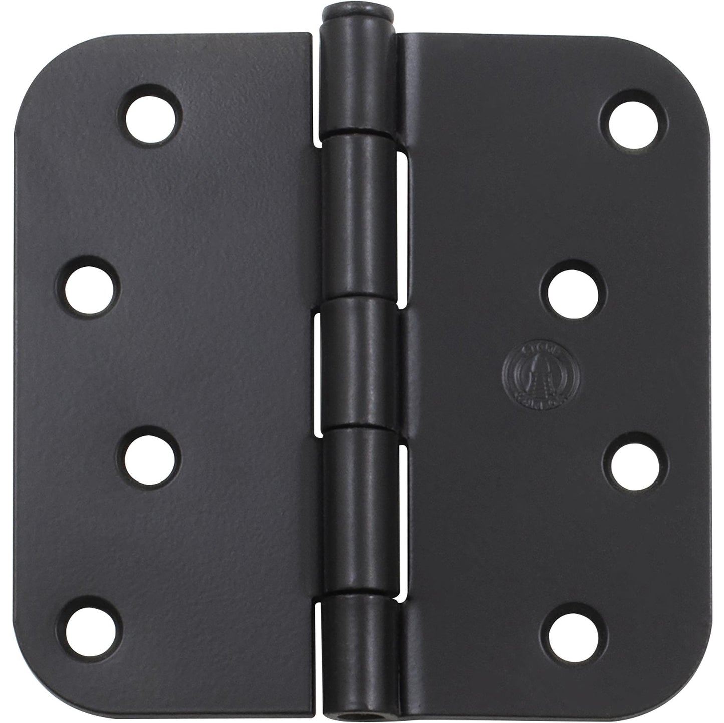 Stone Harbor Hardware 4" Door Hinges, 5/8" Radius Corner, Matte Black, 3-Pack