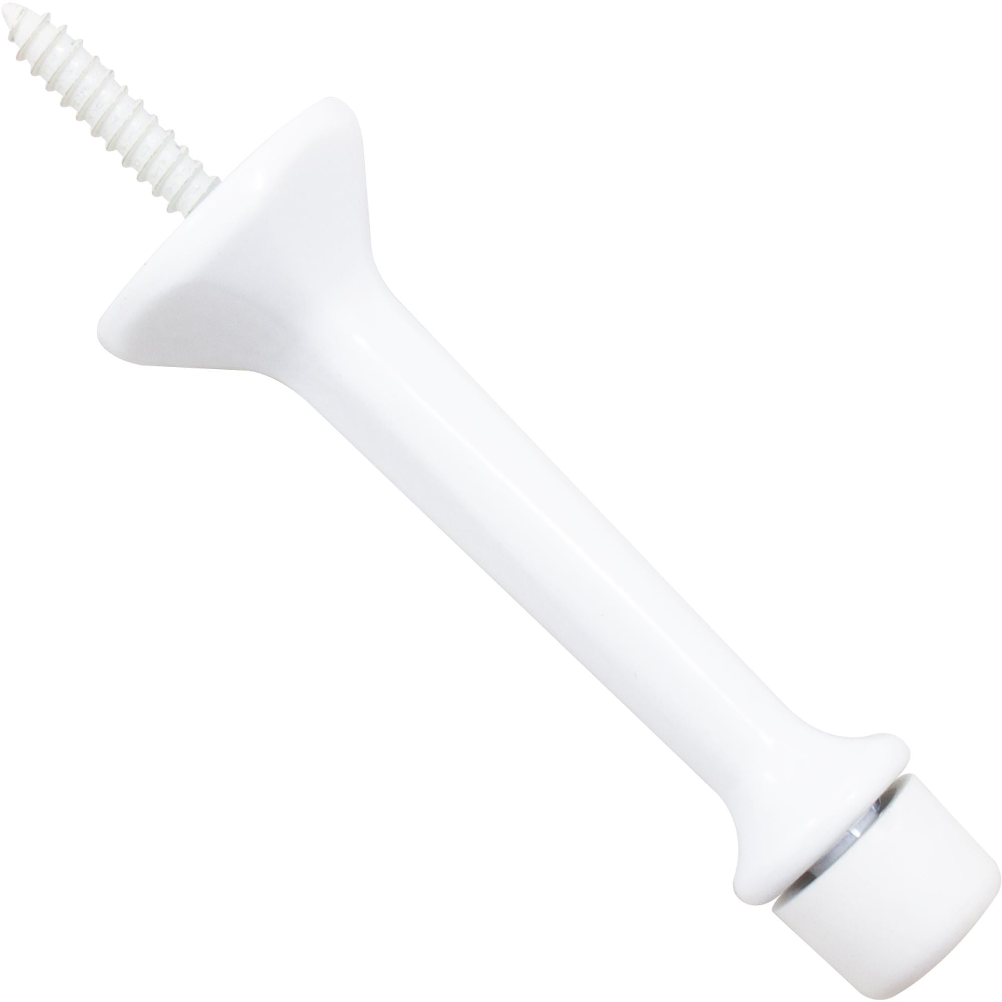 Stone Harbor Hardware Heavy-Duty Solid Door Stop, 3 Inches, White