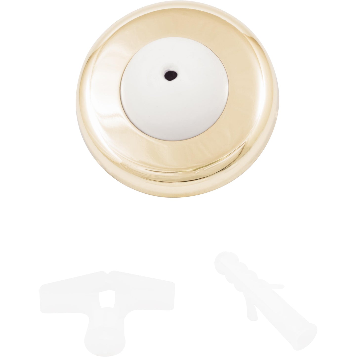 Stone Harbor Hardware Convex Wall Door Stop, 2-1/4 Inches, Polished Brass