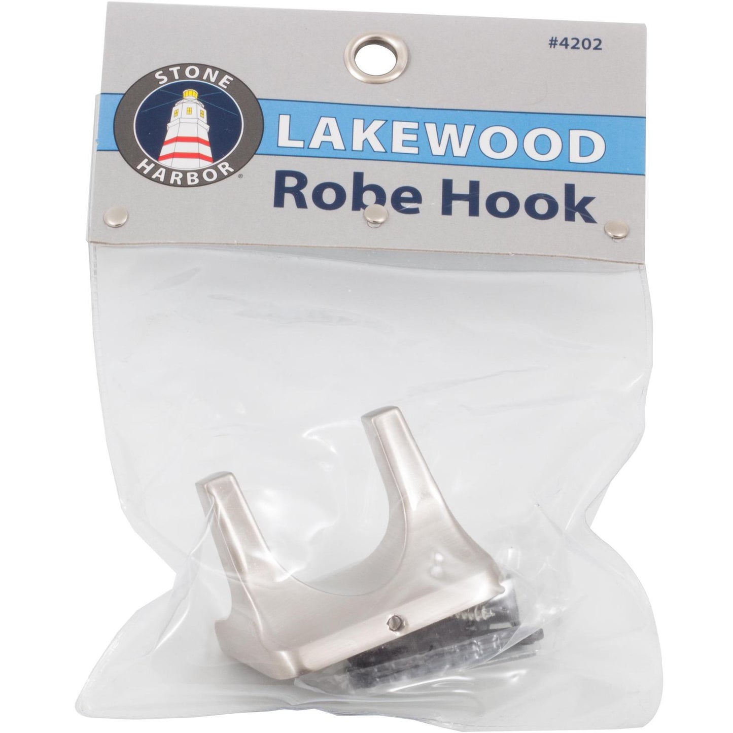 Stone Harbor Hardware Lakewood Robe Hook, Satin Nickel
