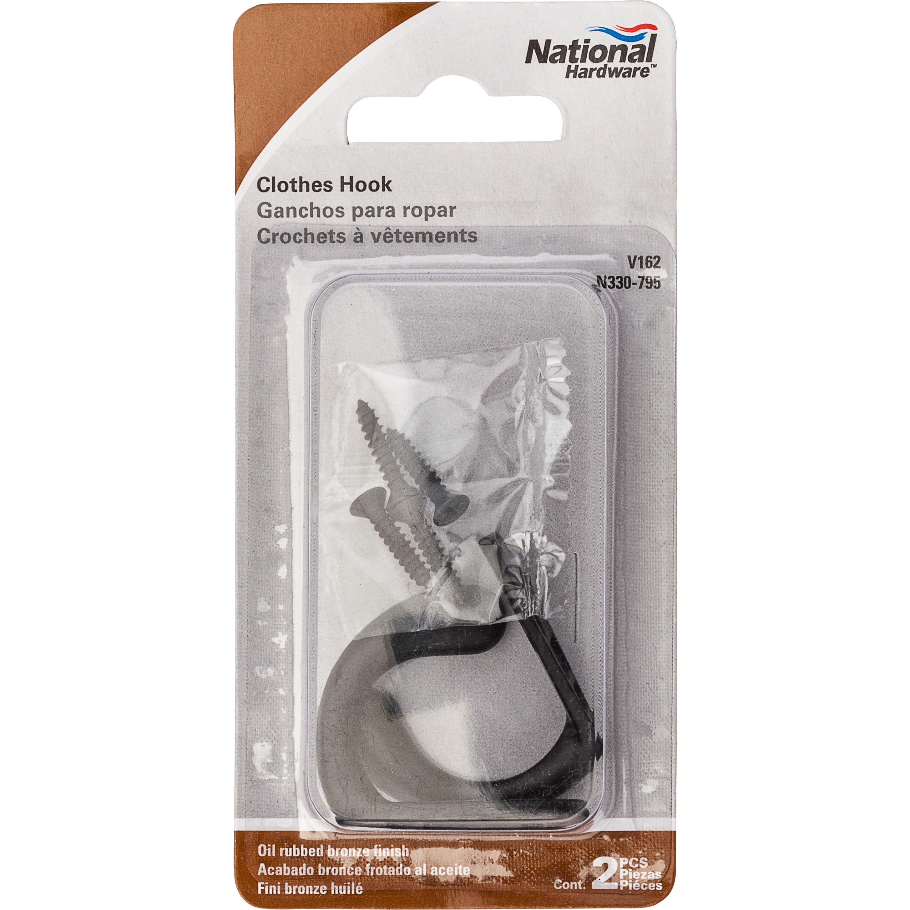 V162 Clothes Hook 2/pk - Oil-Rubbed Bronze
