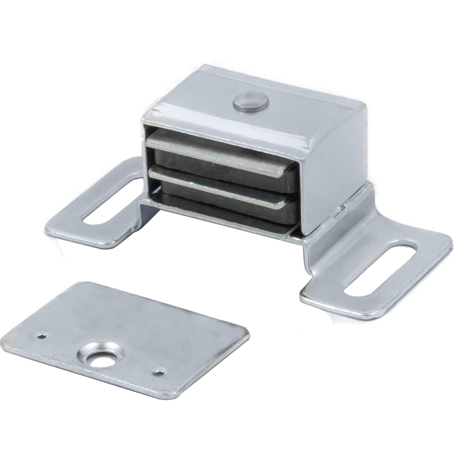Stone Harbor Hardware Magnetic Catch, Double Magnet, Satin Aluminum
