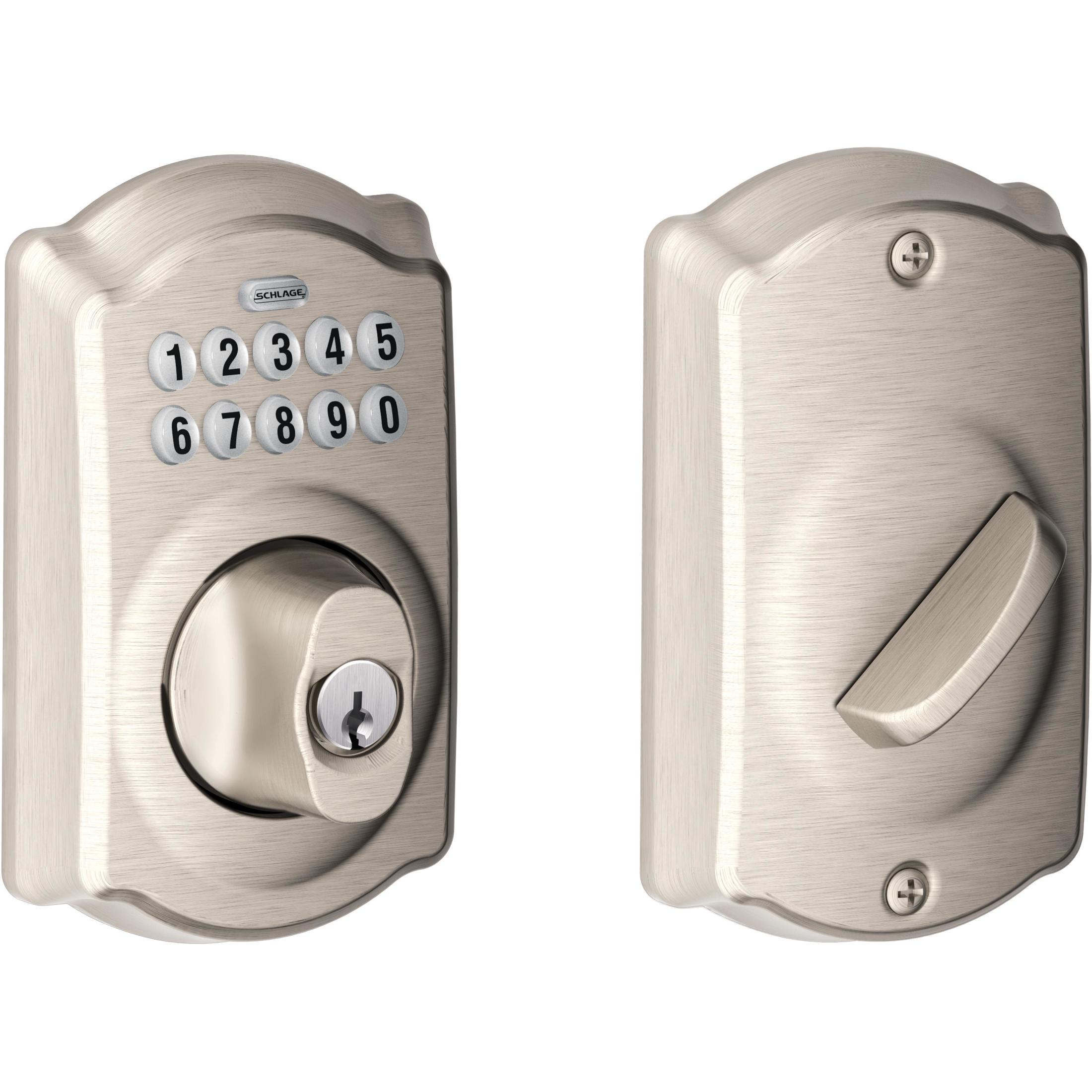 BE365CAM619 12-321 10-116 KD Camelot Keypad Deadbolt - Satin Nickel