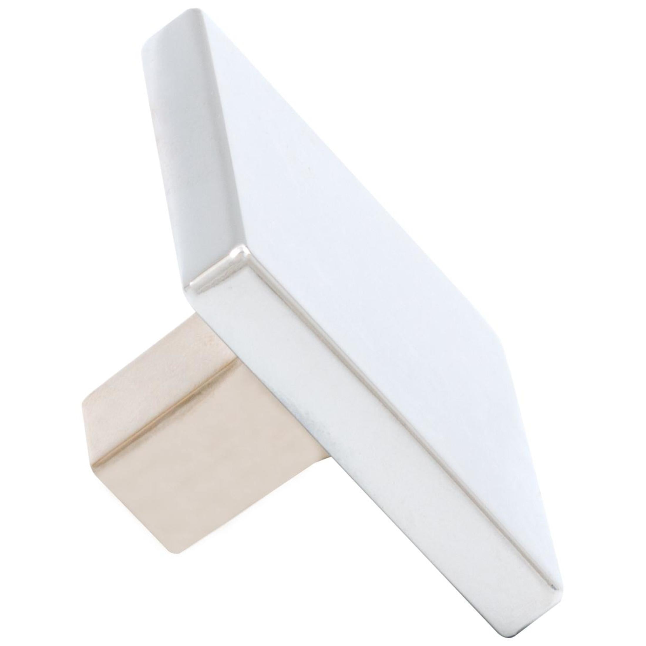 Contemporary Square Cabinet Knob, 1-1/2 Inches, Zinc Base Material