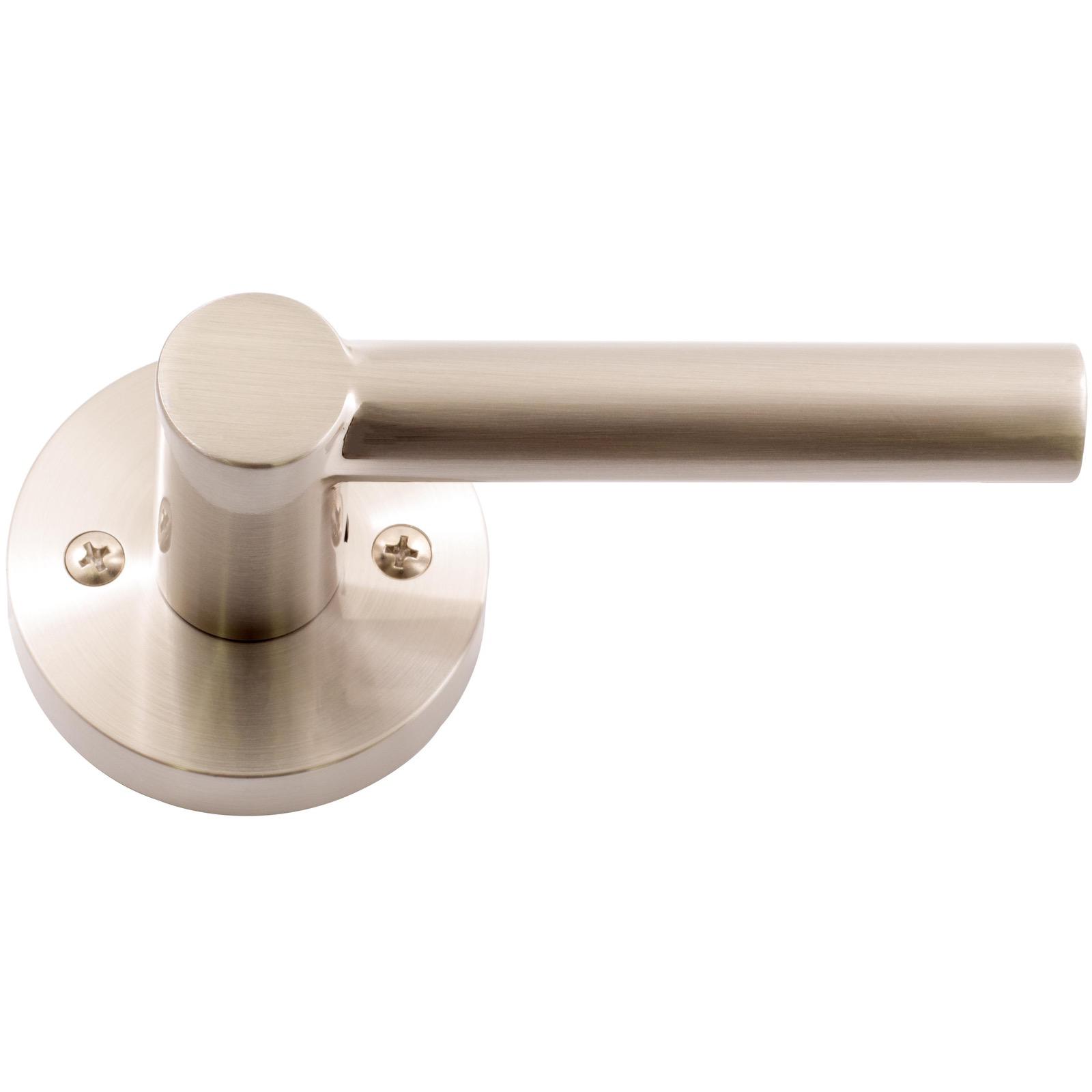Stone Harbor Hardware Zurich Door Lever with Round Rosette, Dummy (Non-Turning) Latch, Satin Nickel