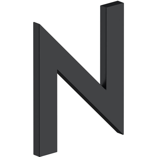 Deltana RNB-NU19 4" B Series Letter N with Risers - Matte Black