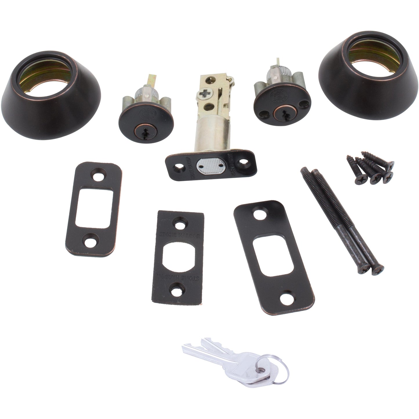 Stone Harbor Hardware Grade 3 Deadbolt, Double Cylinder, KW Keyway, Vintage Bronze