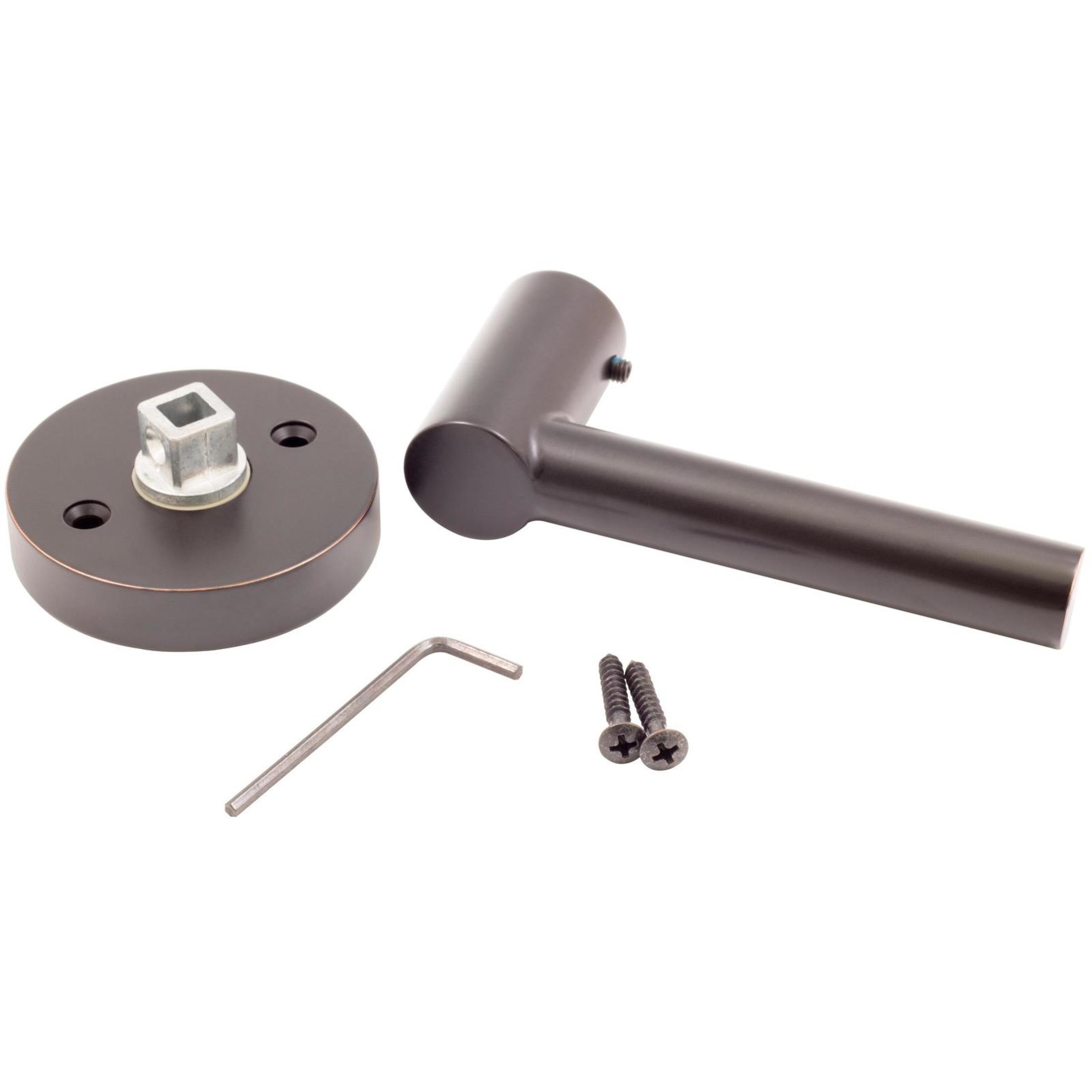 Zurich Door Lever with Round Rosette, Dummy (Non-Turning) Function