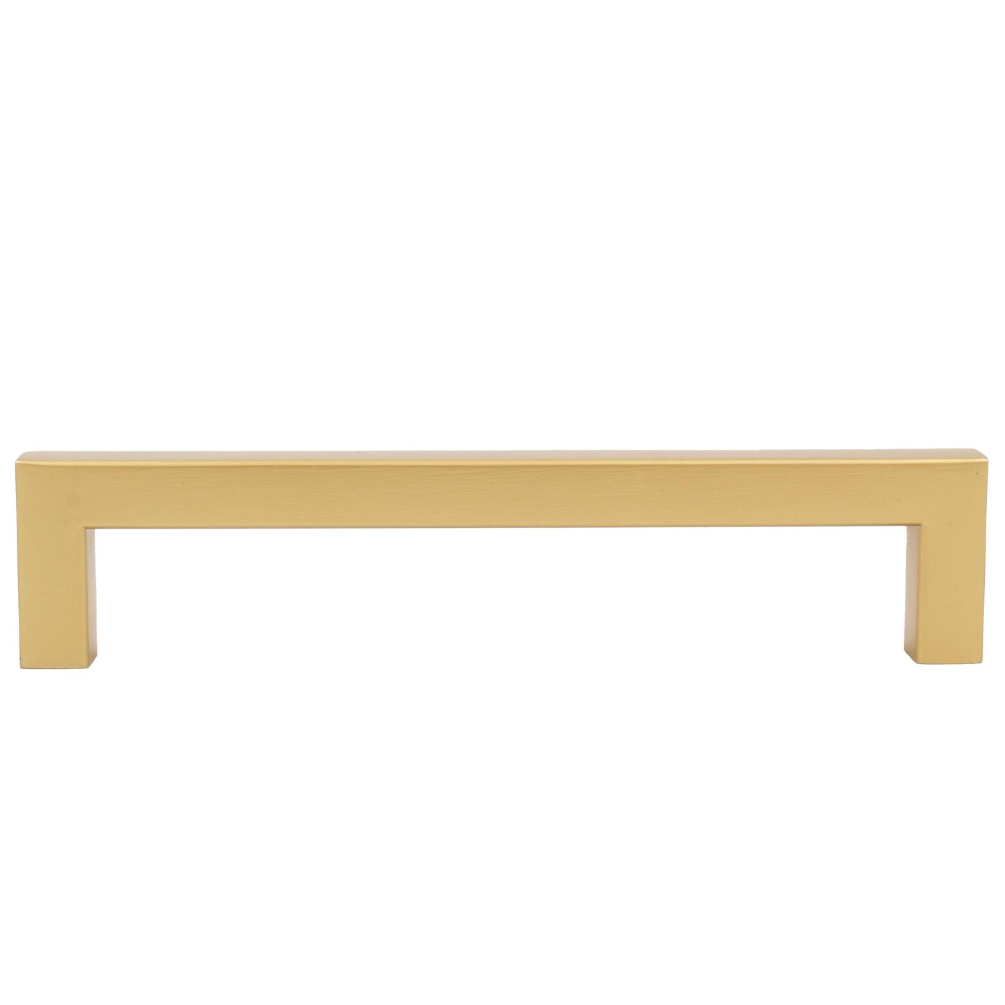 Stone Harbor Hardware Contemporary Square Cabinet Pull, 128 Millimeters, Stainless Steel Base Material, Satin Brass