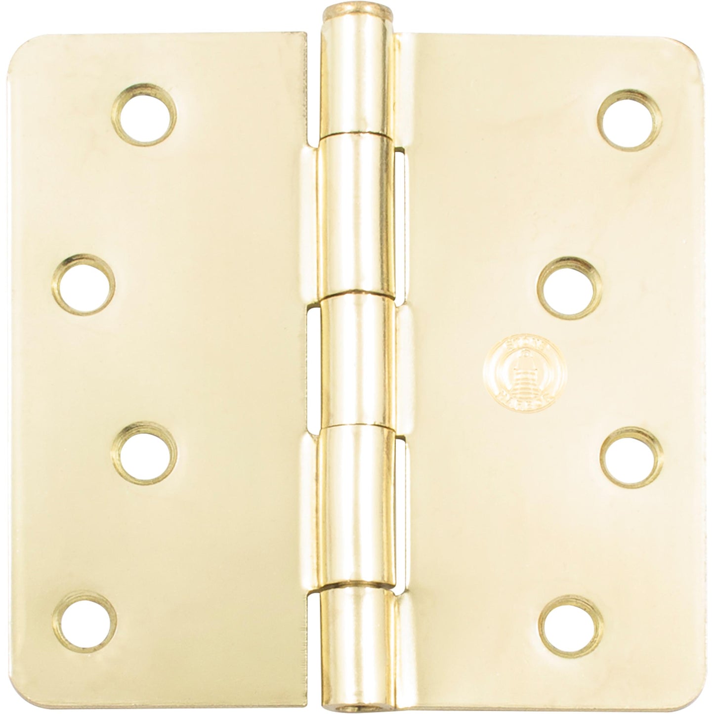 Stone Harbor Hardware 4" Door Hinges, 1/4" Radius Corner, Polished Brass, 3-Pack