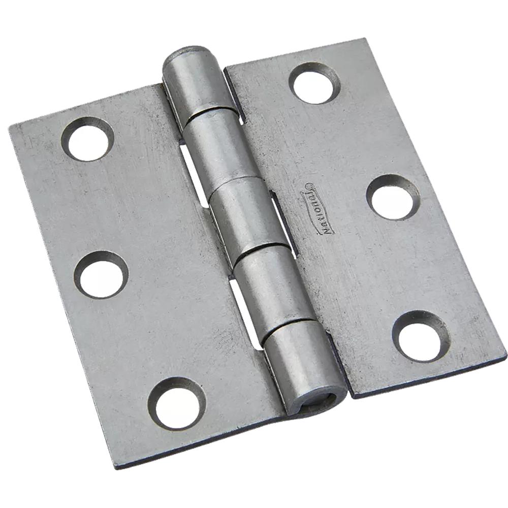 National Hardware - 504BC 2-1/2” Broad Hinge with Removable Pin - Plain Steel