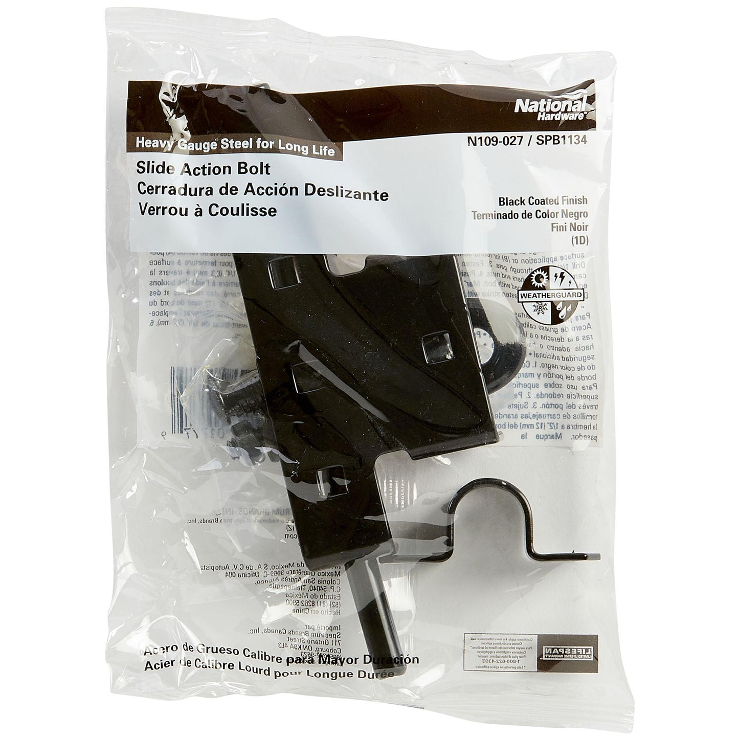 SPB1134 Sliding Bolt Door / Gate Latch - Black