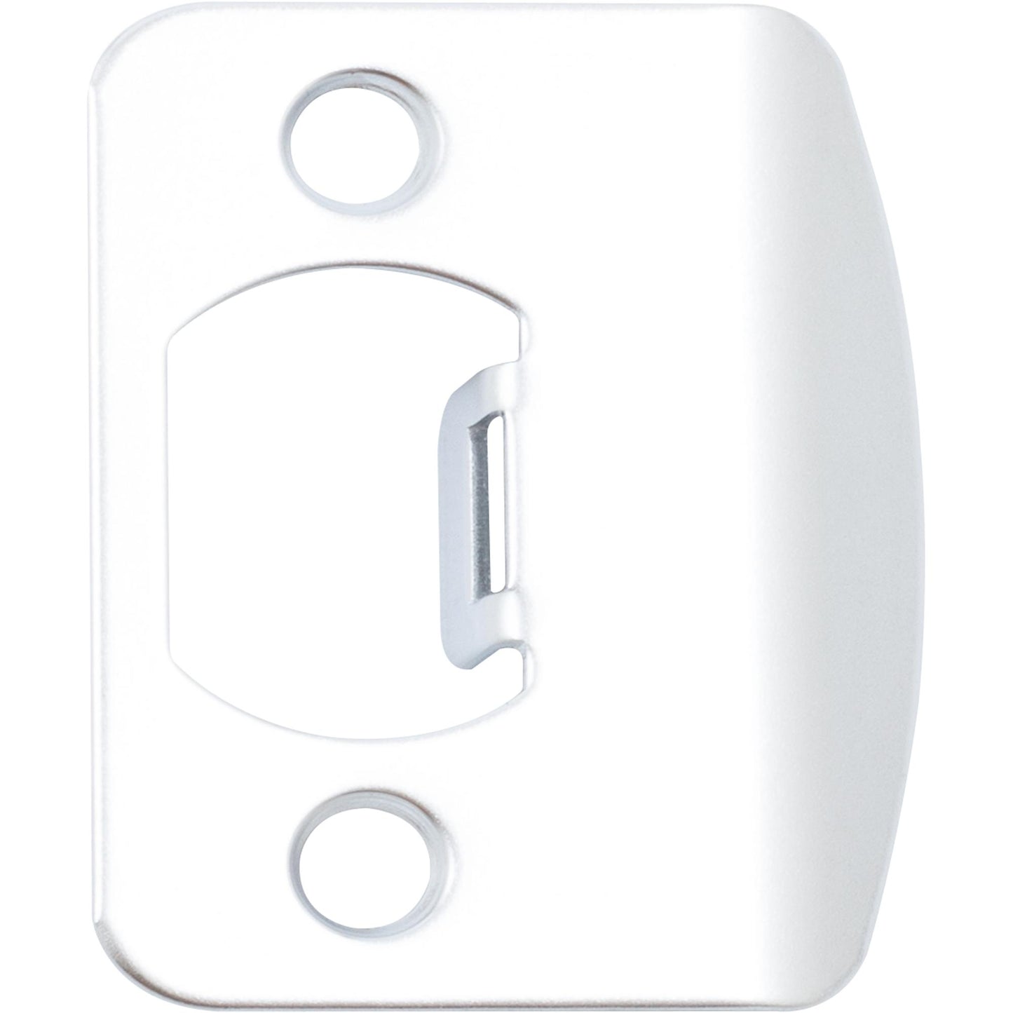 Stone Harbor Hardware Full Lip 1/4" Round Corner Strike Plate, 2-1/4 Inches, 1-5/8" Center-to-Center, Satin Chrome