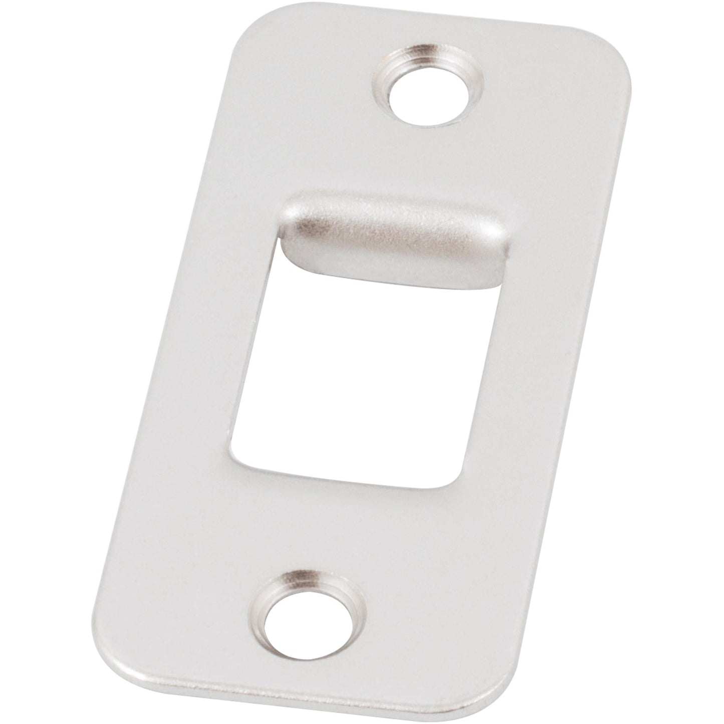 Stone Harbor Hardware Round Pocket Door Lock, Strike Plate, 1-1/4" x 2-3/4", Satin Nickel