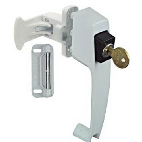National Hardware - V1317 Pushbutton Latch with Key - White