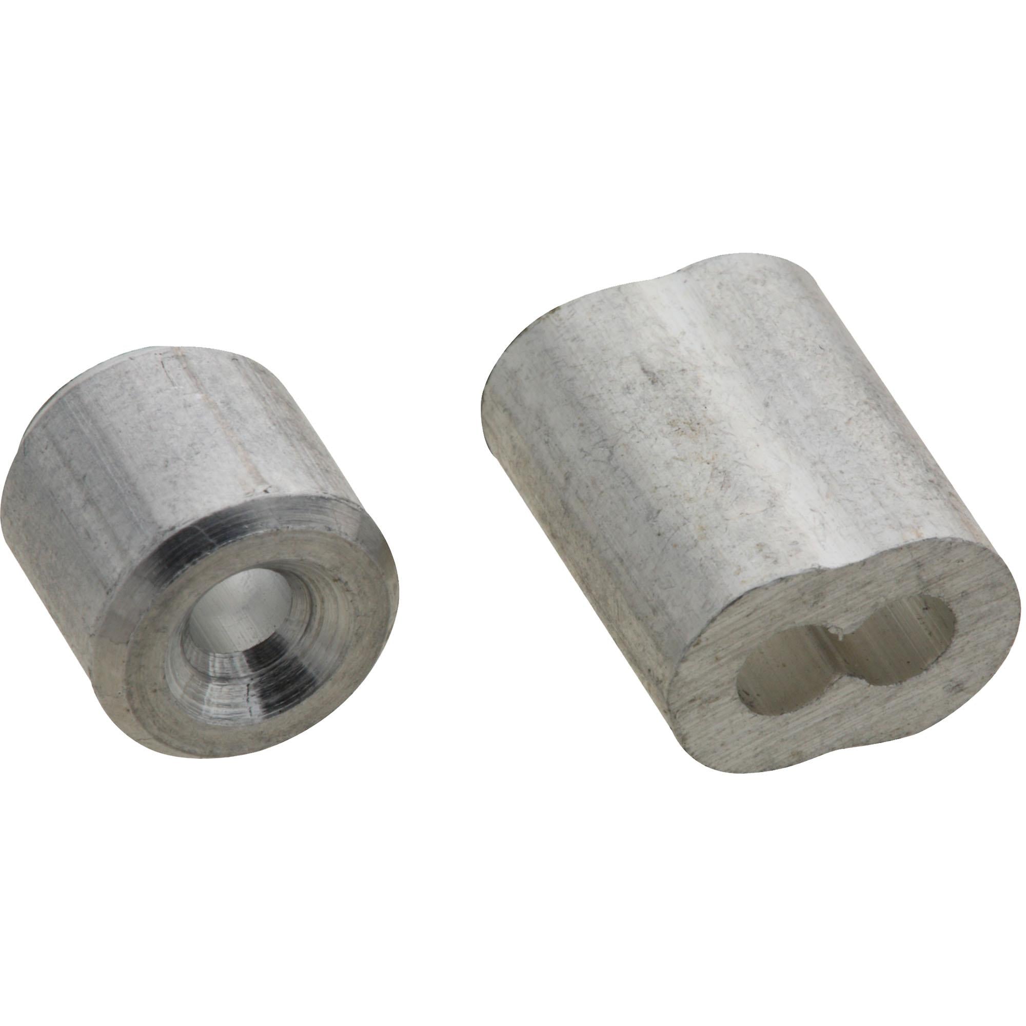 National Hardware - N830-351 SPB3231, 3/32" Ferrule and Stops in Aluminum