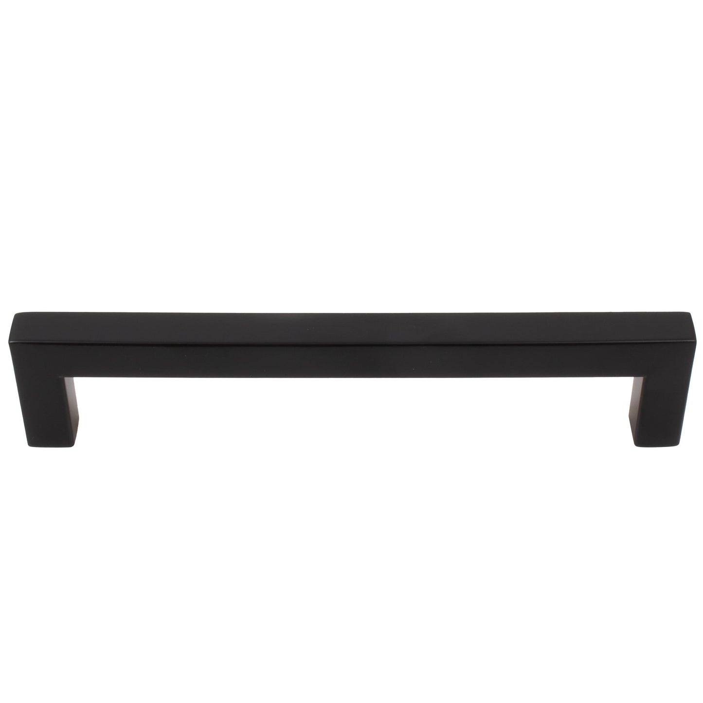 Stone Harbor Hardware Contemporary Square Cabinet Pull, 128 Millimeters, Stainless Steel Base Material, Matte Black