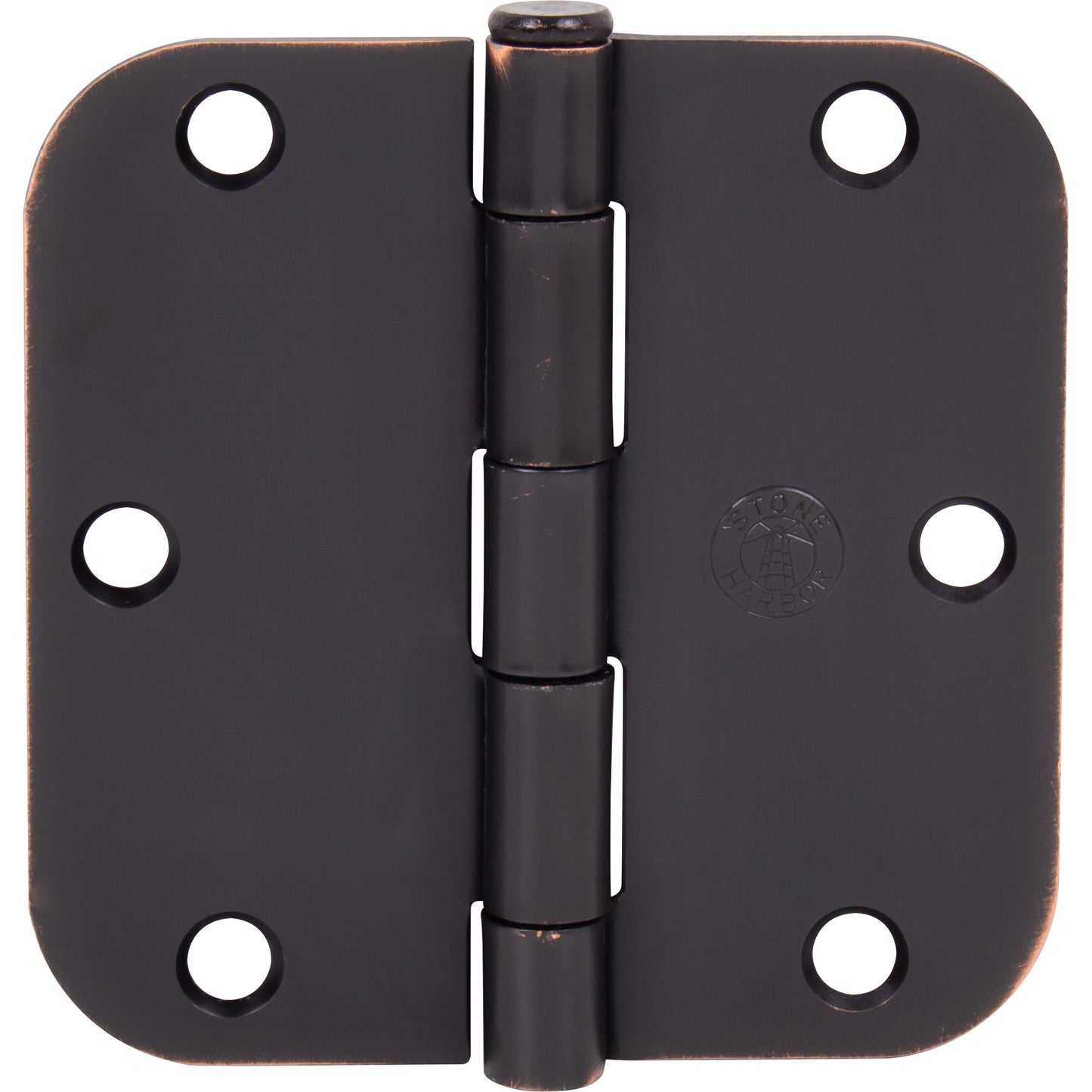 Stone Harbor Hardware 3-1/2" Door Hinges, 5/8" Radius Corner, Vintage Bronze, 2-Pack